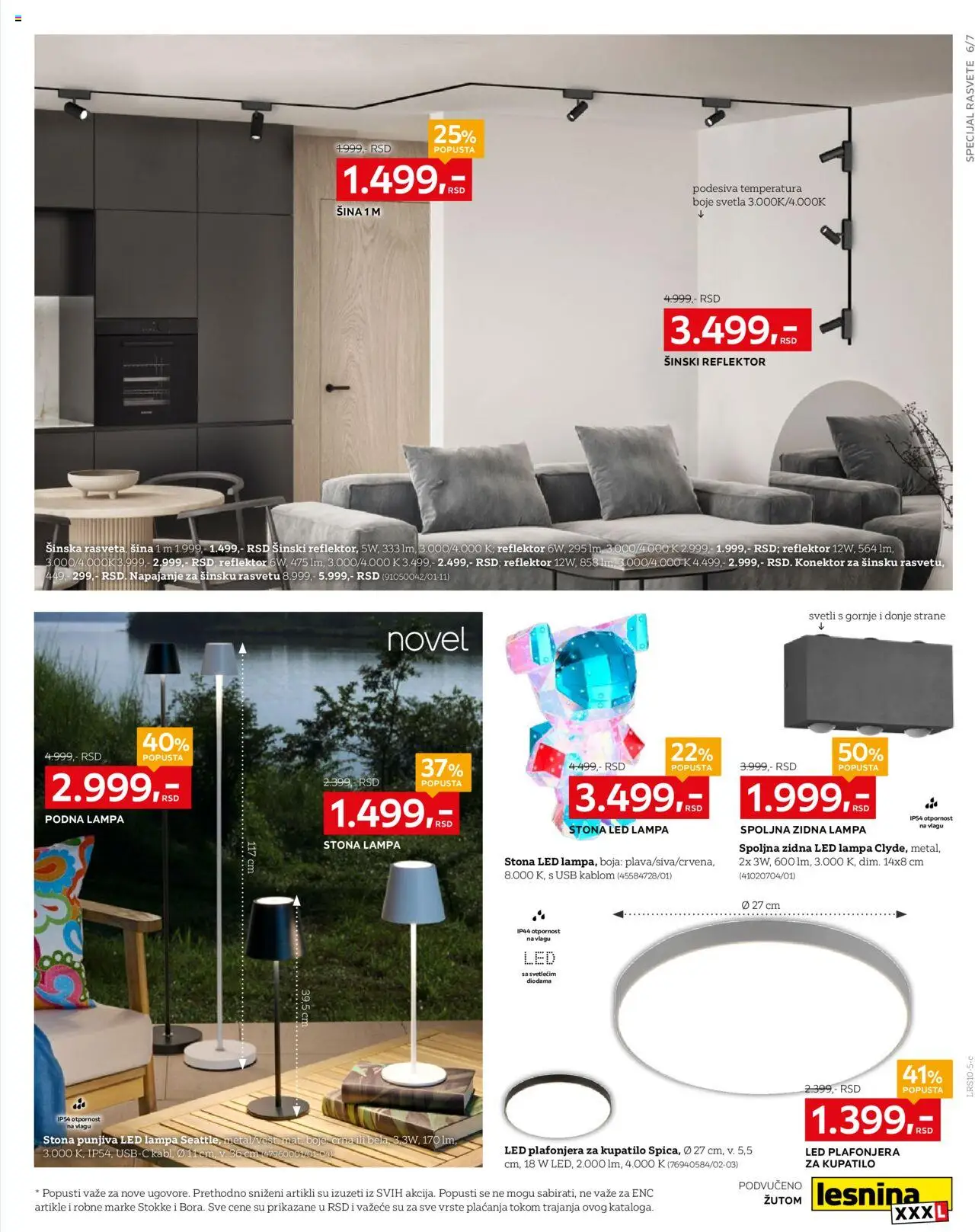 Lesnina XXXL katalog - važi od 29.09.2025 | Strana: 7 | Proizvode: Kupatilo, Podna lampa, USB, Reflektor
