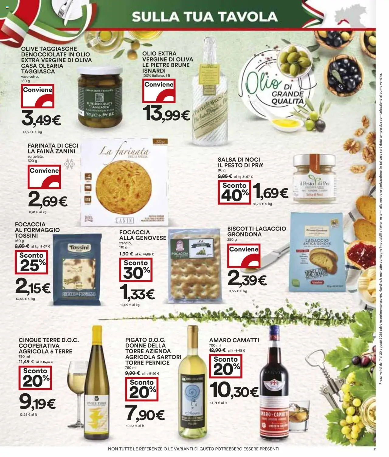 Volantino COOP del 07.08.2025 | Pagina: 7 | Prodotti: Biscotti, Olio, Noci, Vaso