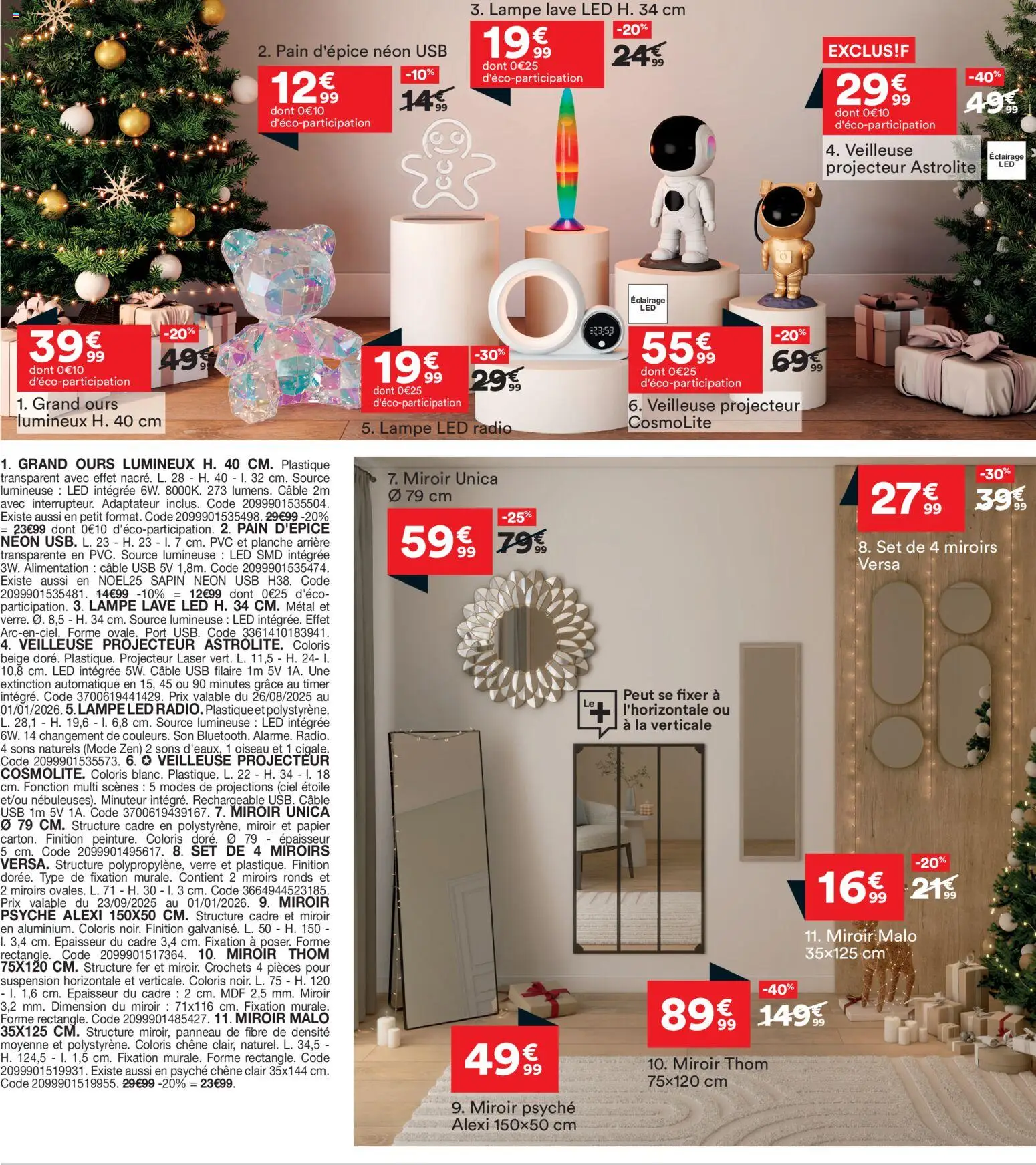 {H1} | Page: 7 | Produits: Radio, Câble, Projecteur, Cadre