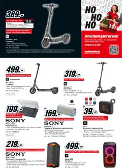 Media Markt Aktionen ab 07.12.2025 gültig | Seite: 18 | Produkte: Scooter, Wasser, Plattenspieler, Sony