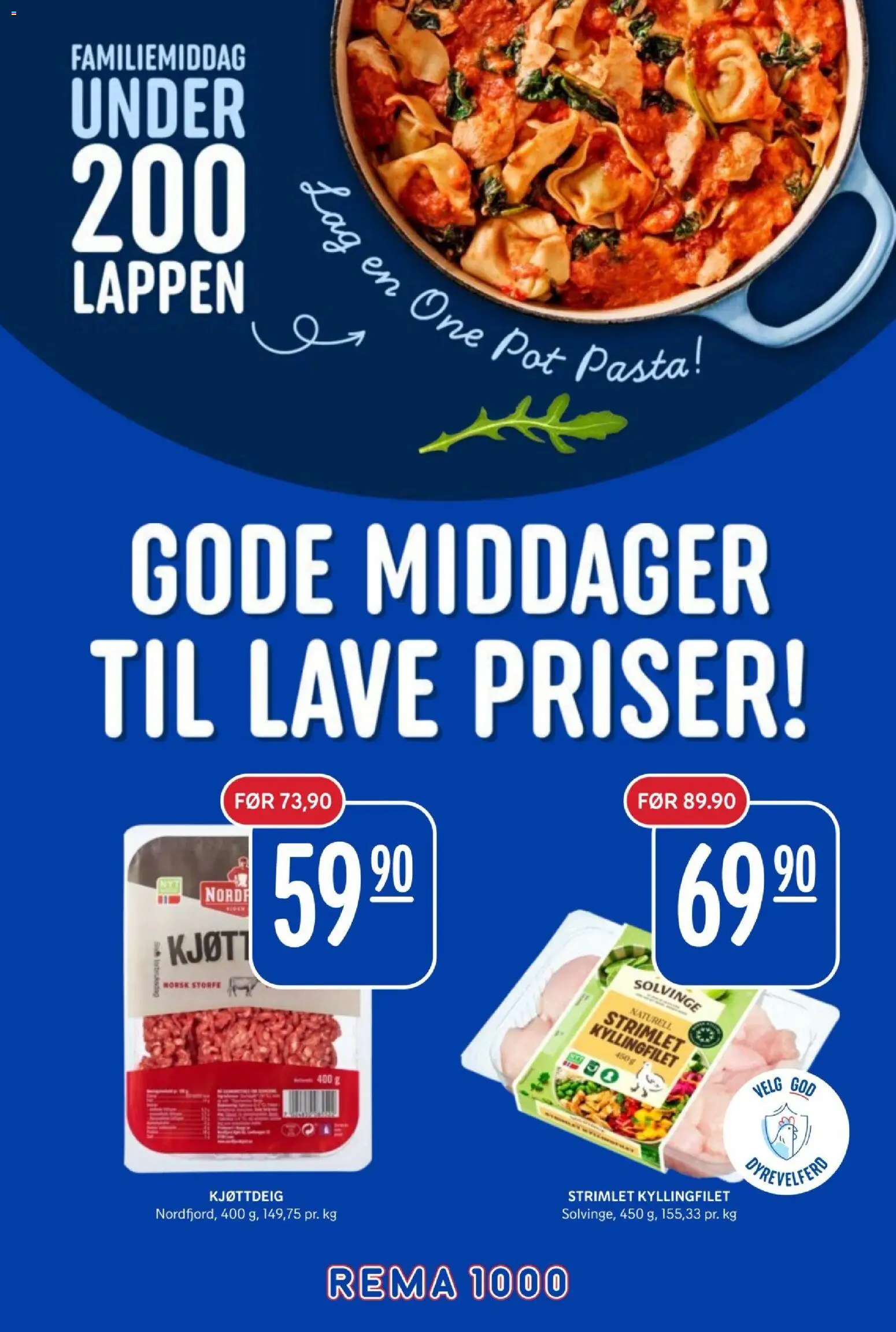 {H1} | Side: 2 | Produkter: Pasta, Kjøttdeig, Kolasås