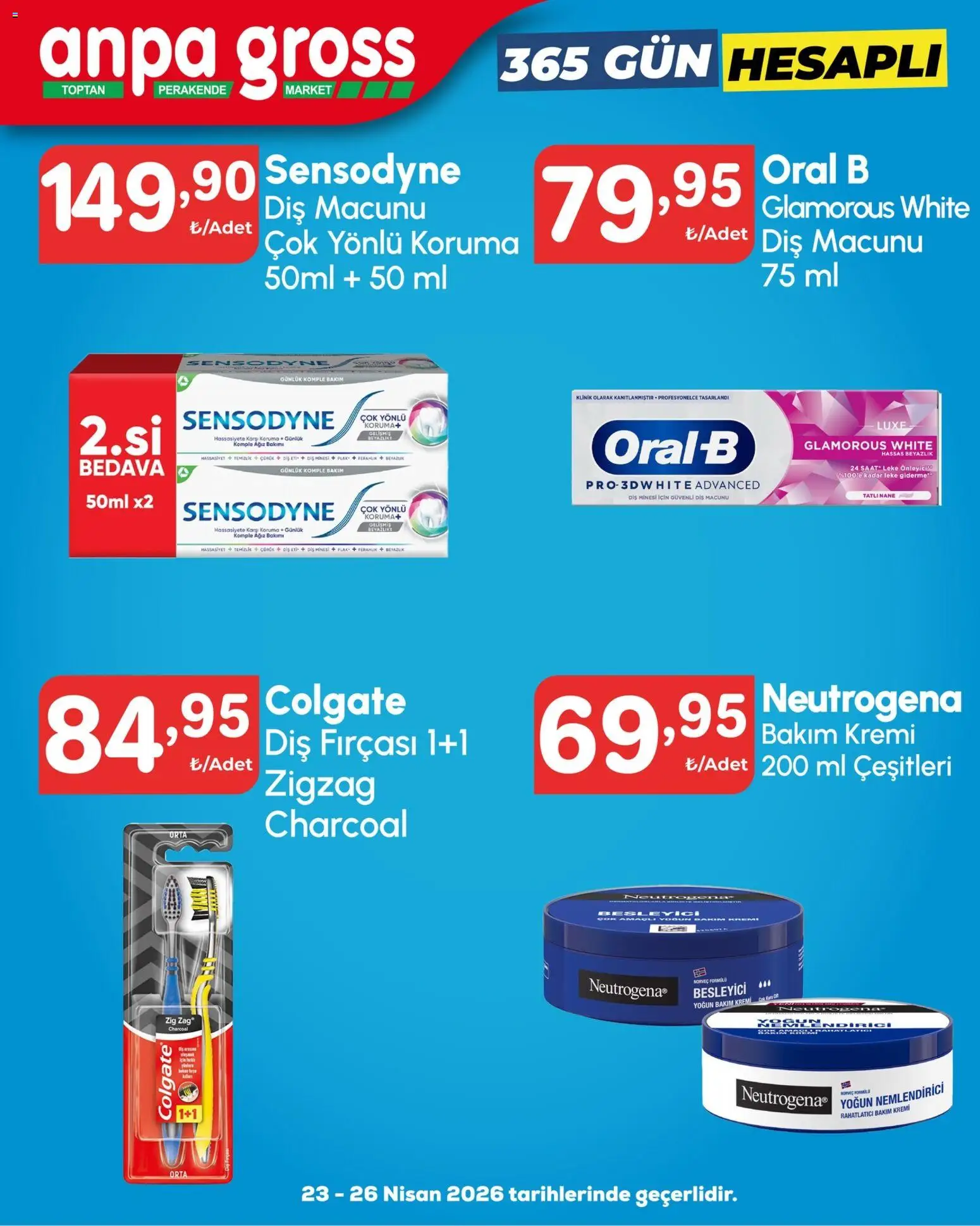 Anpa Gross Katalog - 23.04.2026 tarihinden itibaren geçerlidir | Sayfa: 20 | Ürünler: Diş macunu, Diş fırçası, Saat, Nane