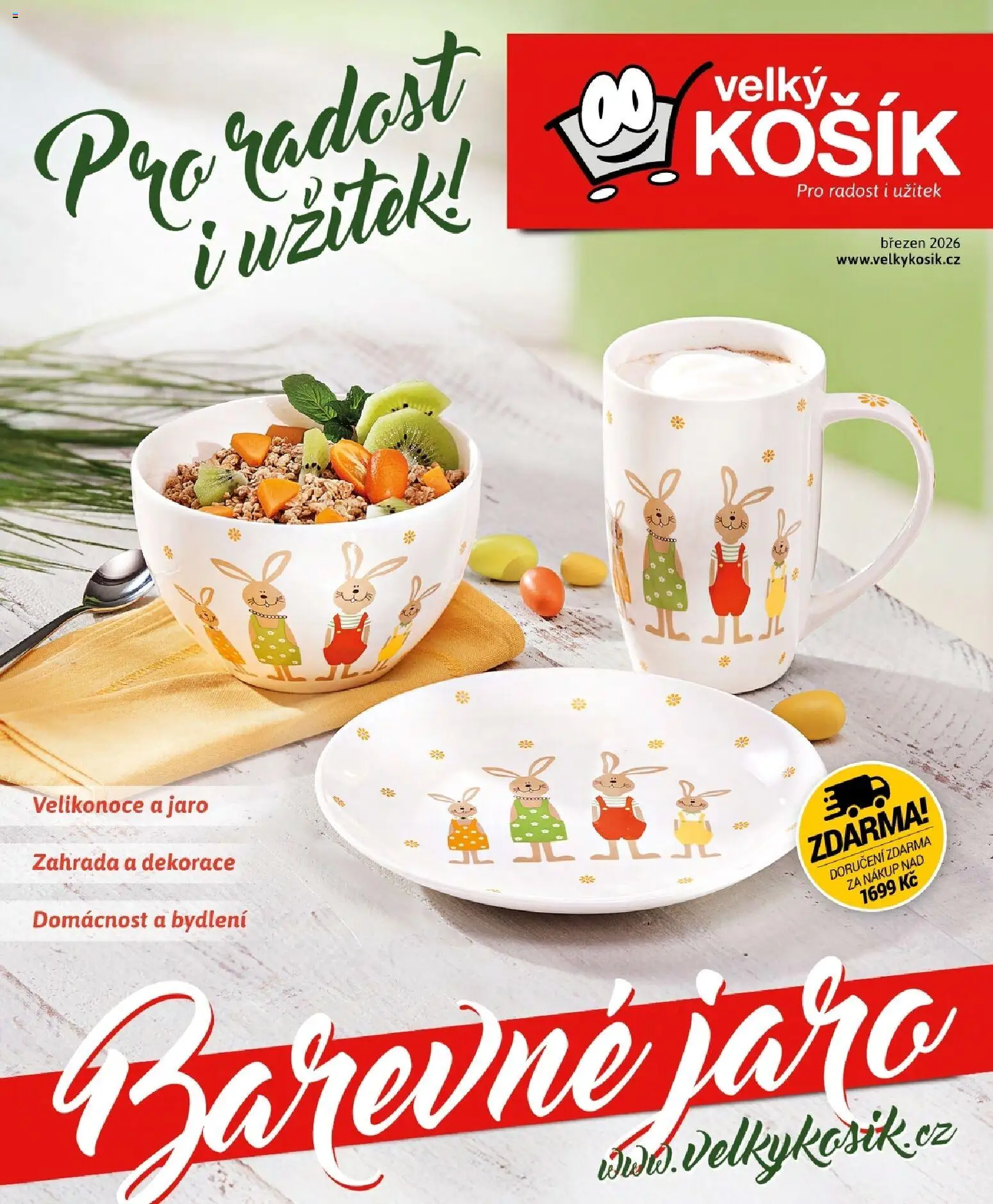 Velký Košík katalog březen 2026 od 01.03.2026 | Strana: 1 | Produkty: Zahrada, Košík, Dekorace