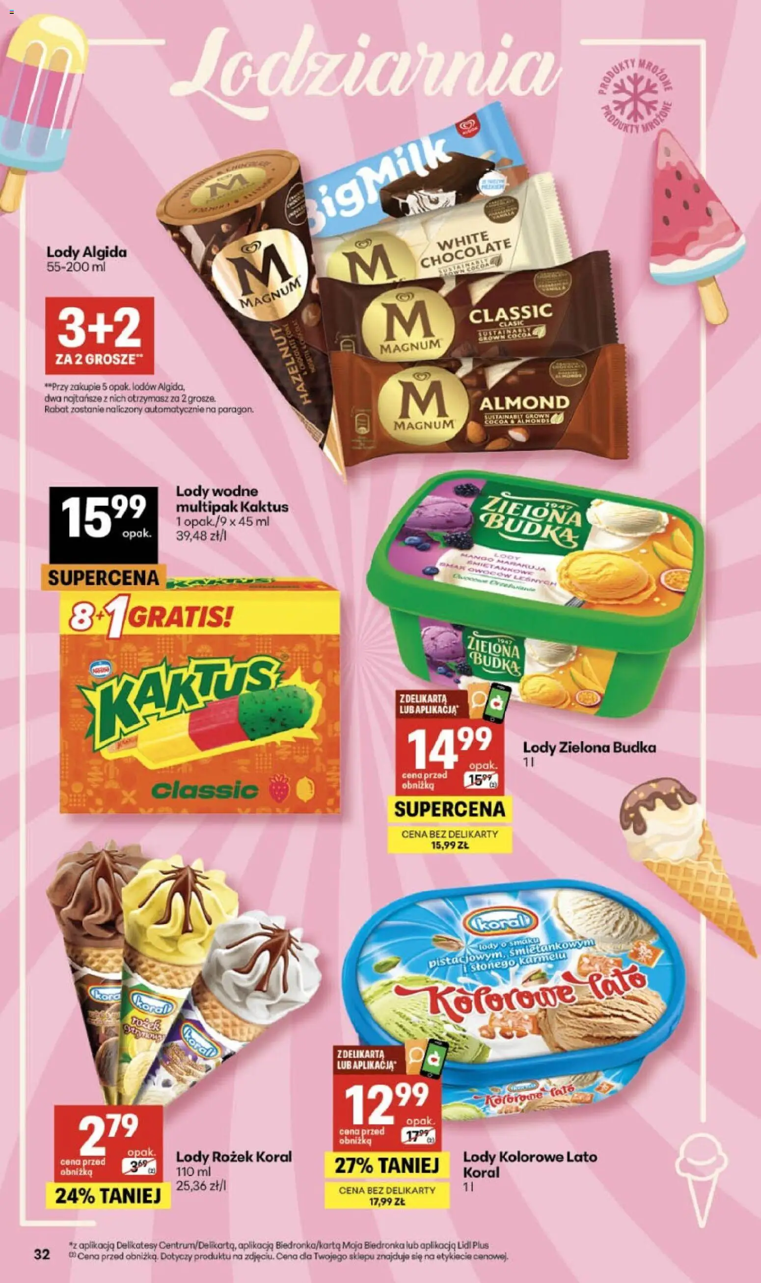 Delikatesy Centrum gazetka - Sklepy Własne od 26.03.2026 | Strona: 32 | Produkty: Mango, Delikatesy, Lody