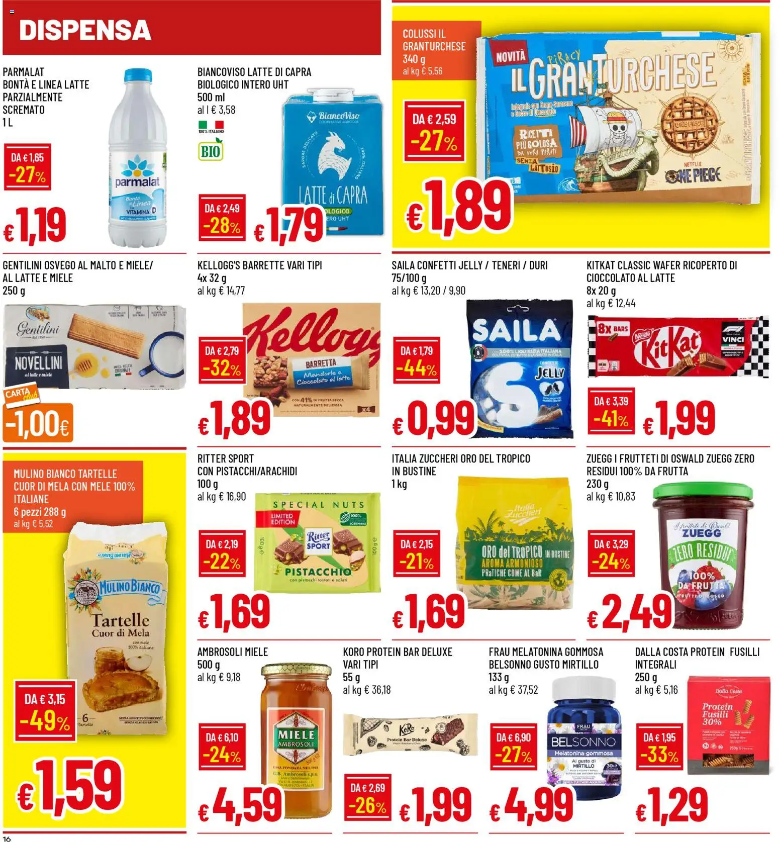 Volantino Galassia del 23.04.2026 | Pagina: 16 | Prodotti: Cioccolato, Frutta, Latte, Barretta