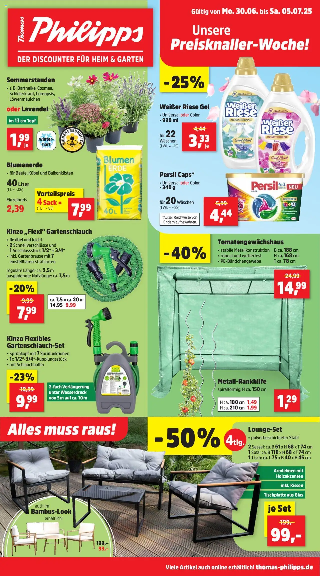 Thomas Philipps Prospekt 	 - gültig ab dem 30.06.2025 | Seite: 1 | Produkte: Kissen, Sessel, Tisch, Blumenerde