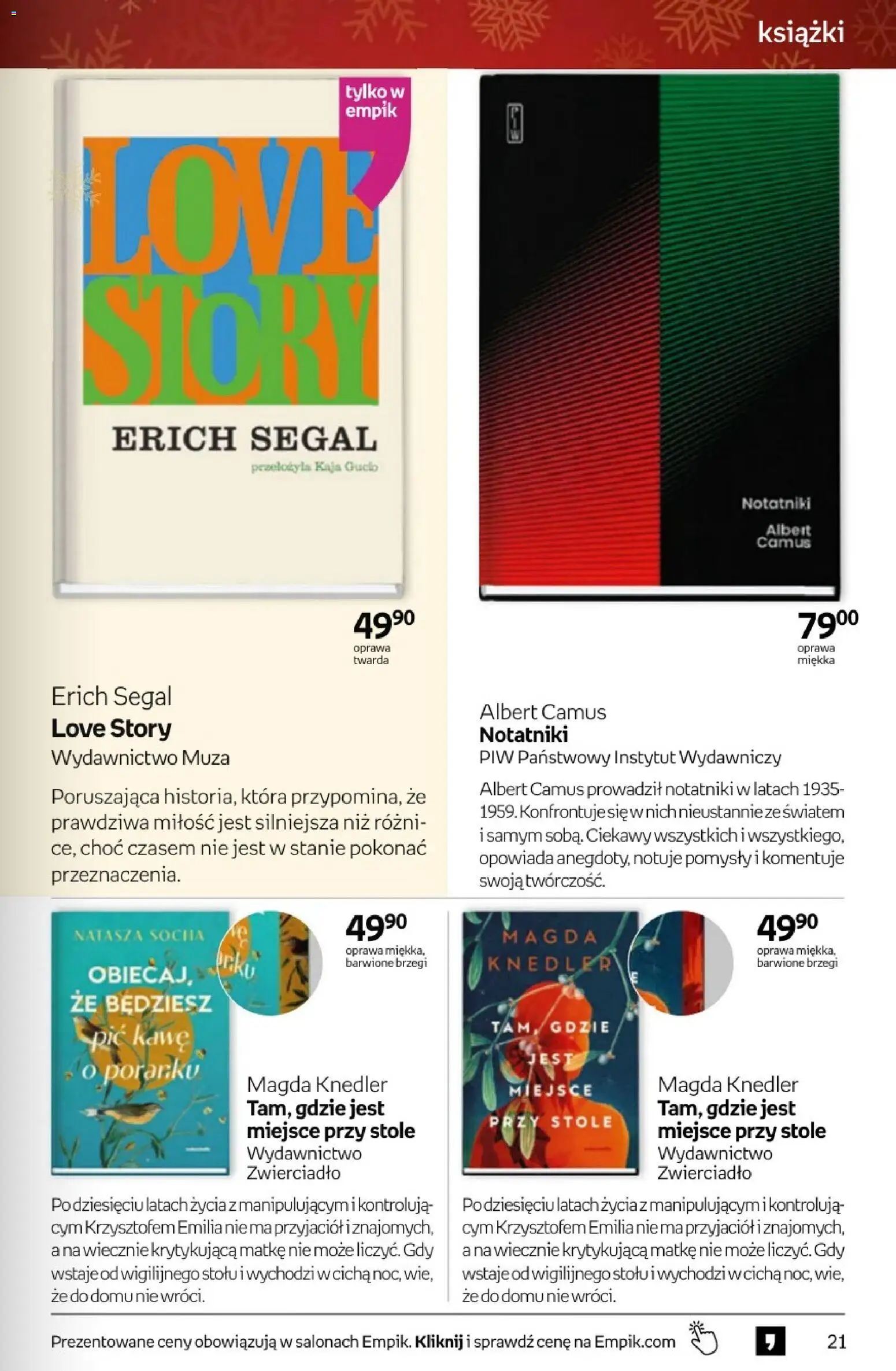 Empik promocje - Tom kultury Książki od 10.12.2025 | Strona: 21 | Produkty: Książki