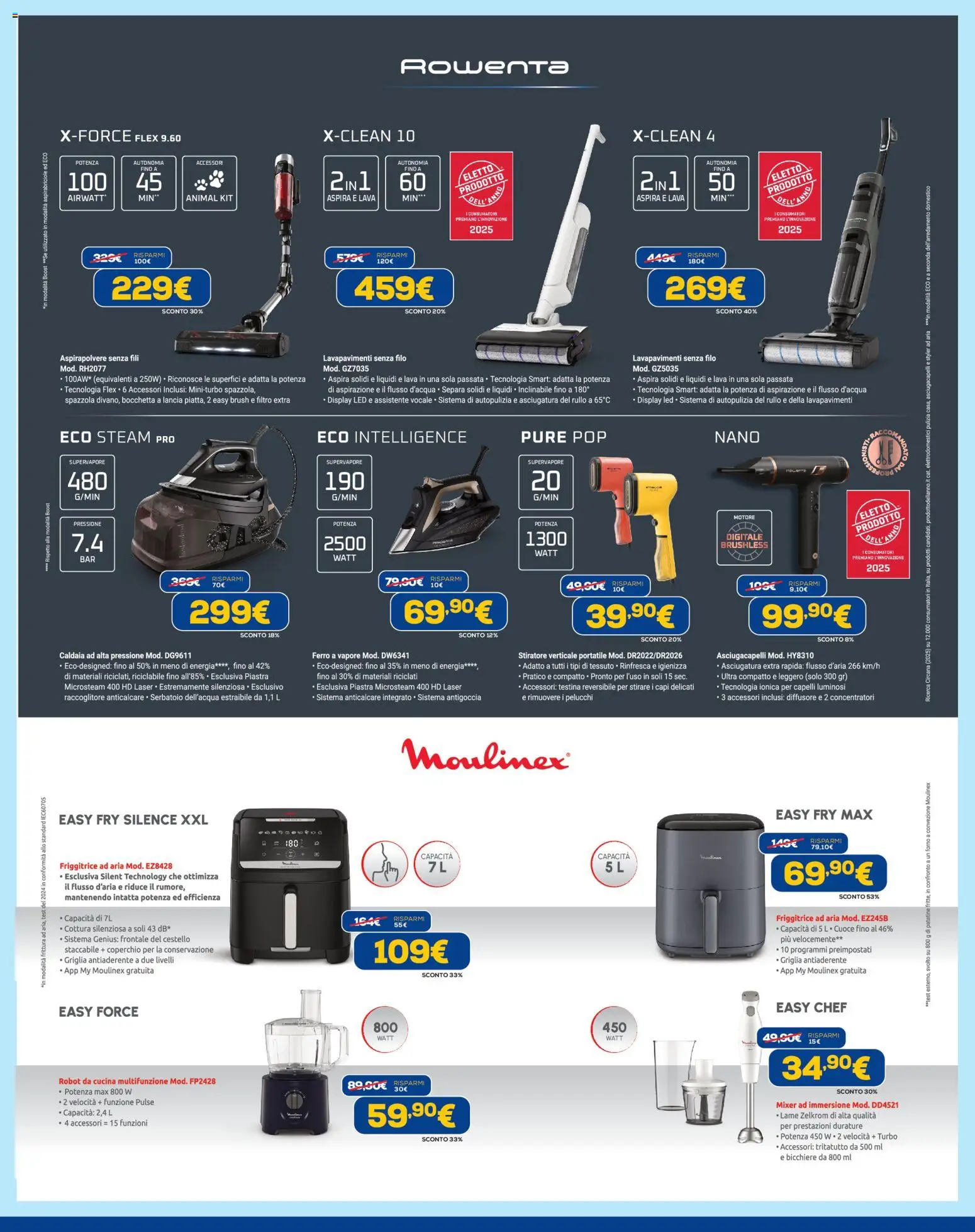 Volantino Euronics del 22.01.2026 | Pagina: 10 | Prodotti: Caldaia, Griglia, Robot, Asciugacapelli