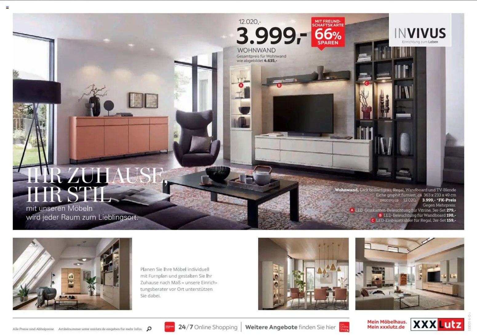 XXXL Lutz - Invivus Spezial – gültig ab 04.01.2026 | Seite: 7 | Produkte: Wohnwand, Wandboard