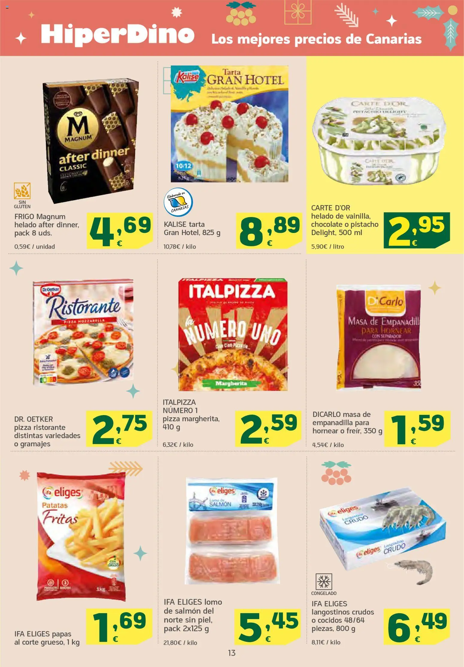 HiperDino folleto │ válido desde el 18.12.2025 | Página: 13 | Productos: Chocolate, Pizza, Helado