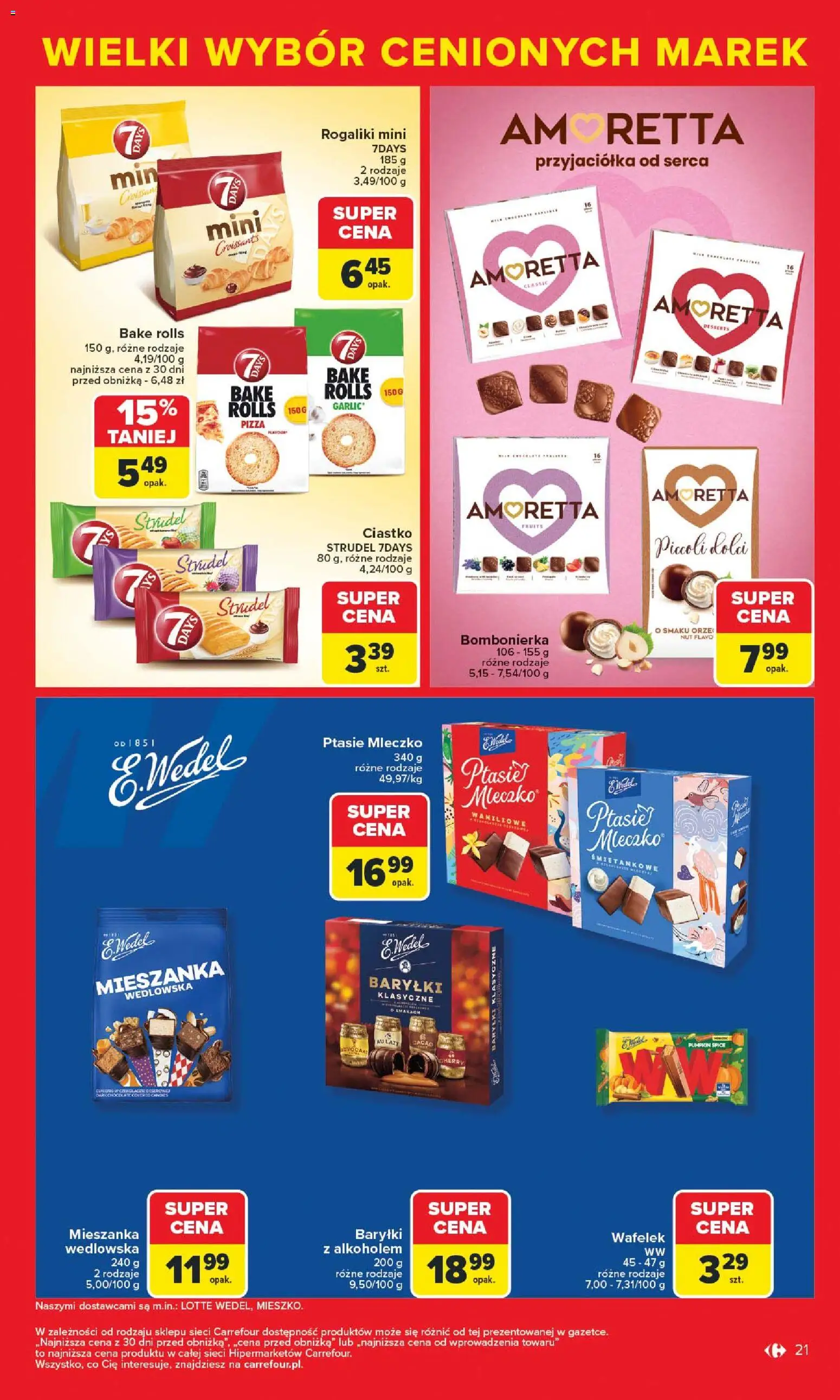 Carrefour Gazetka - Markowe atrakcje cenowe od 27.10.2025 | Strona: 23 | Produkty: Bombonierka, Ptasie mleczko, Pizza