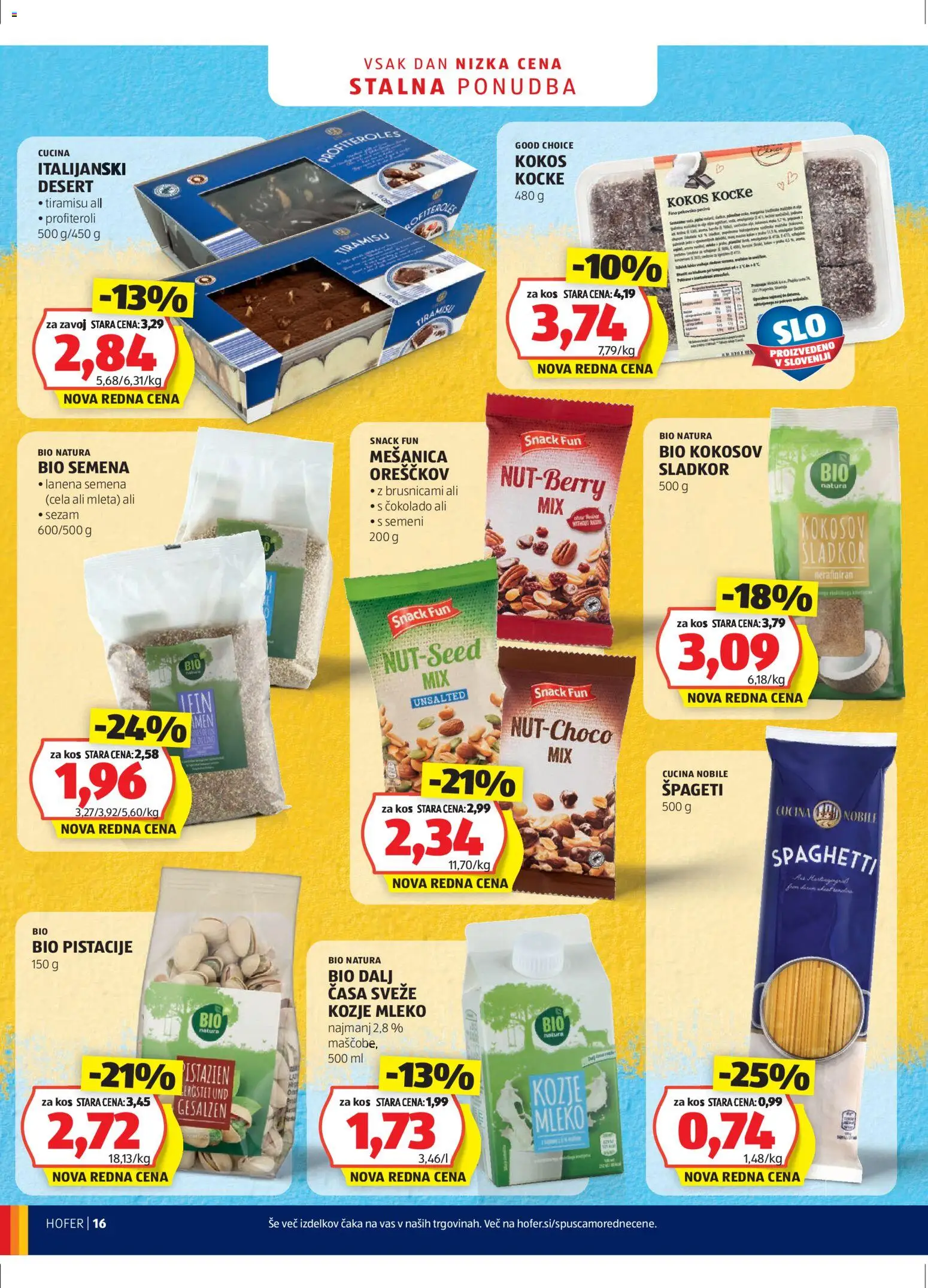 Hofer SI katalog | vrijedi od 23.12.2025 | Stranica: 16 | Proizvodi: Špageti, Pistacije