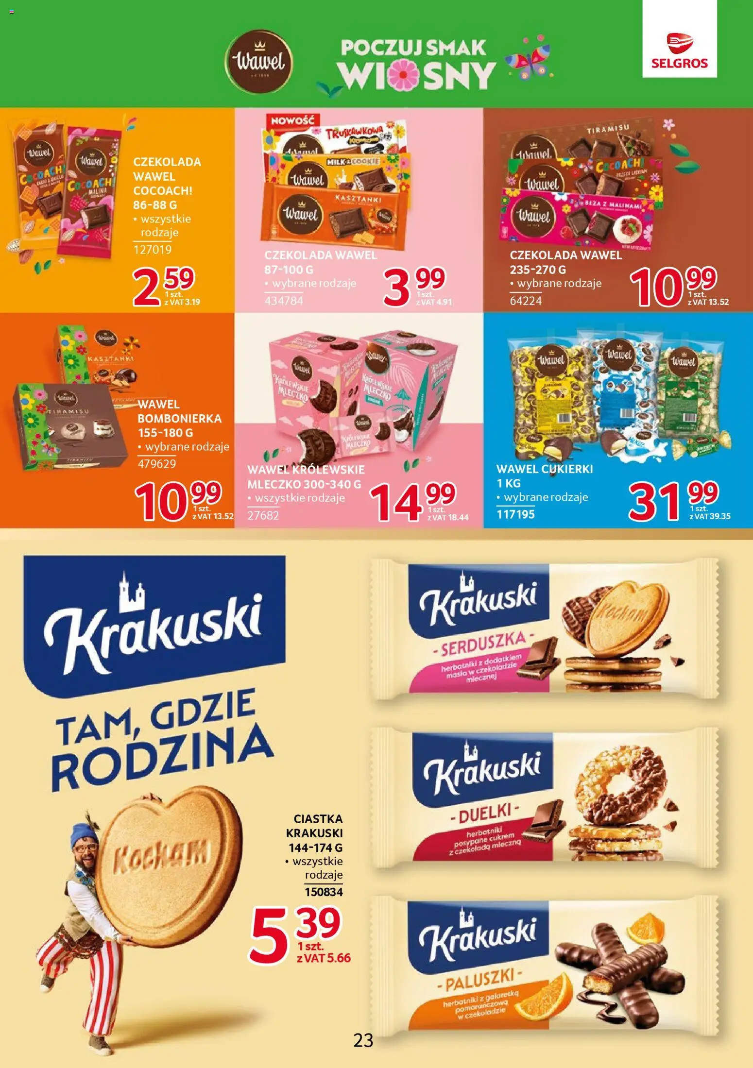 Selgros cash&carry gazetka - Markowe produkty od 26.03.2026 | Strona: 23 | Produkty: Galaretka, Królewskie Mleczko, Herbatniki, Czekolada