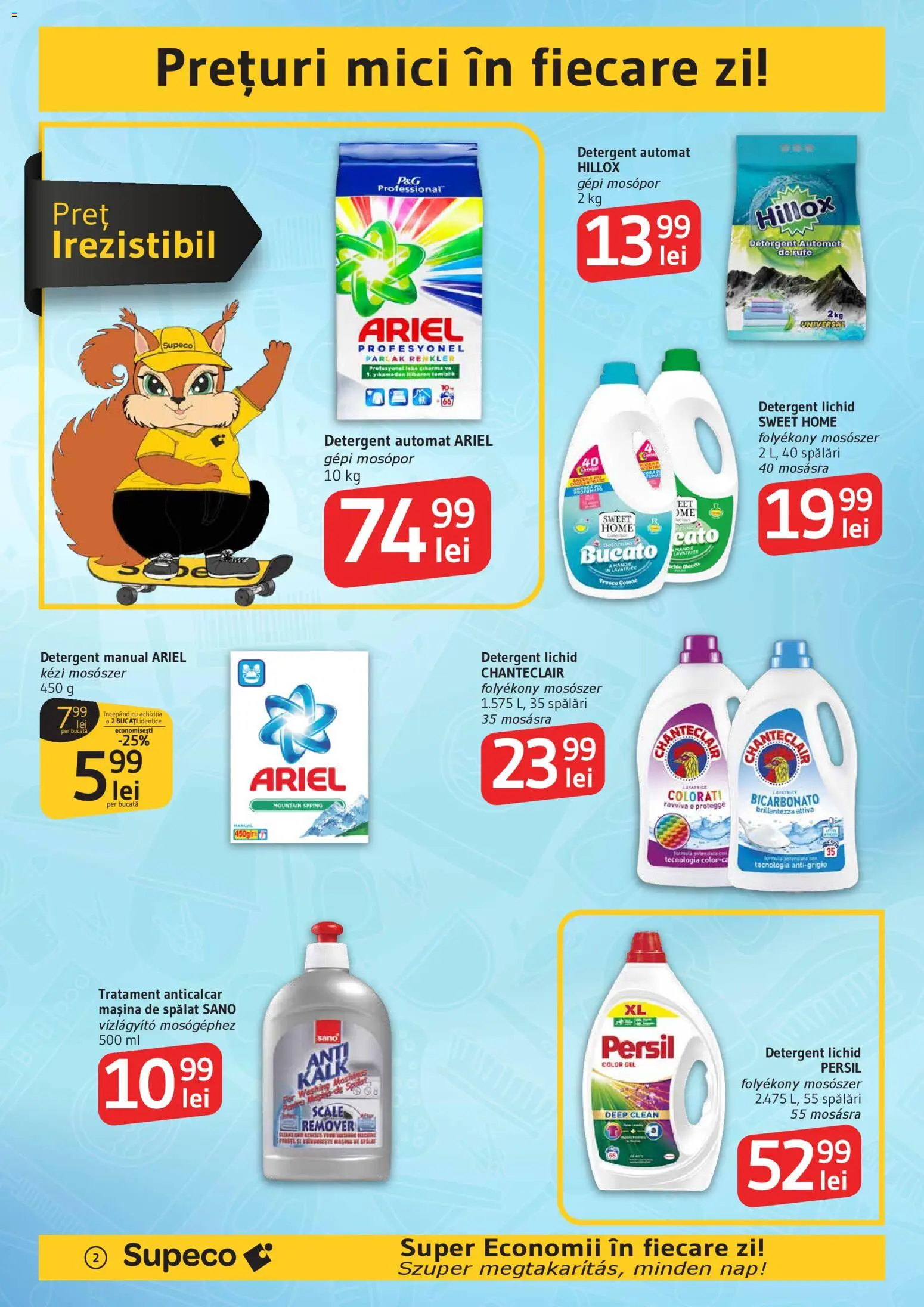 Noul catalog Supeco – valabil de la 19.03.2026 | Pagină: 2 | Produse: Pomelo, Mașină De Spălat, Kedi Ödül Oyuncakları, Detergent