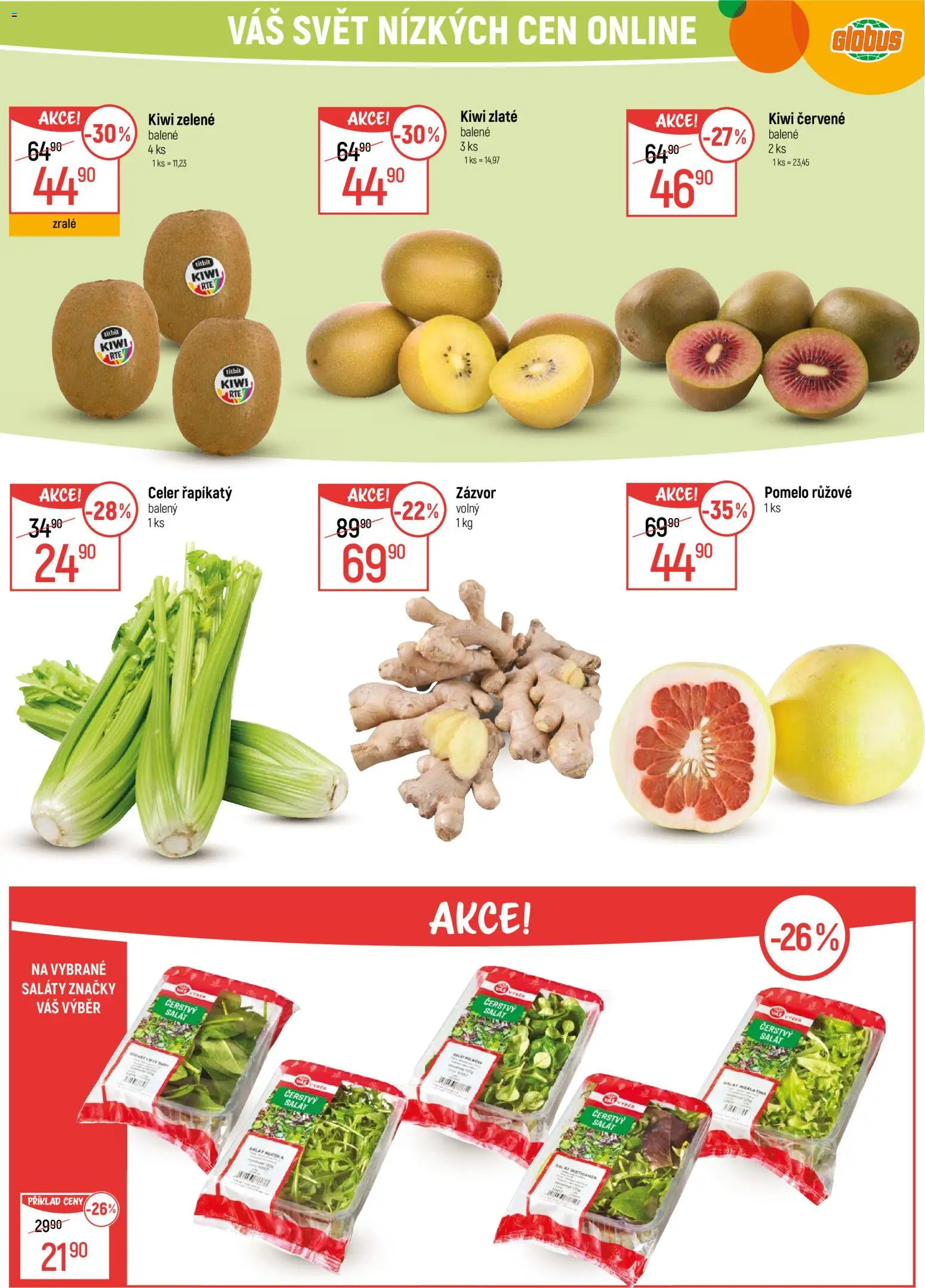 Globus leták - Karlovy Vary od 02.01.2026 | Strana: 20 | Produkty: Pomelo, Saláty, Kiwi, Celer