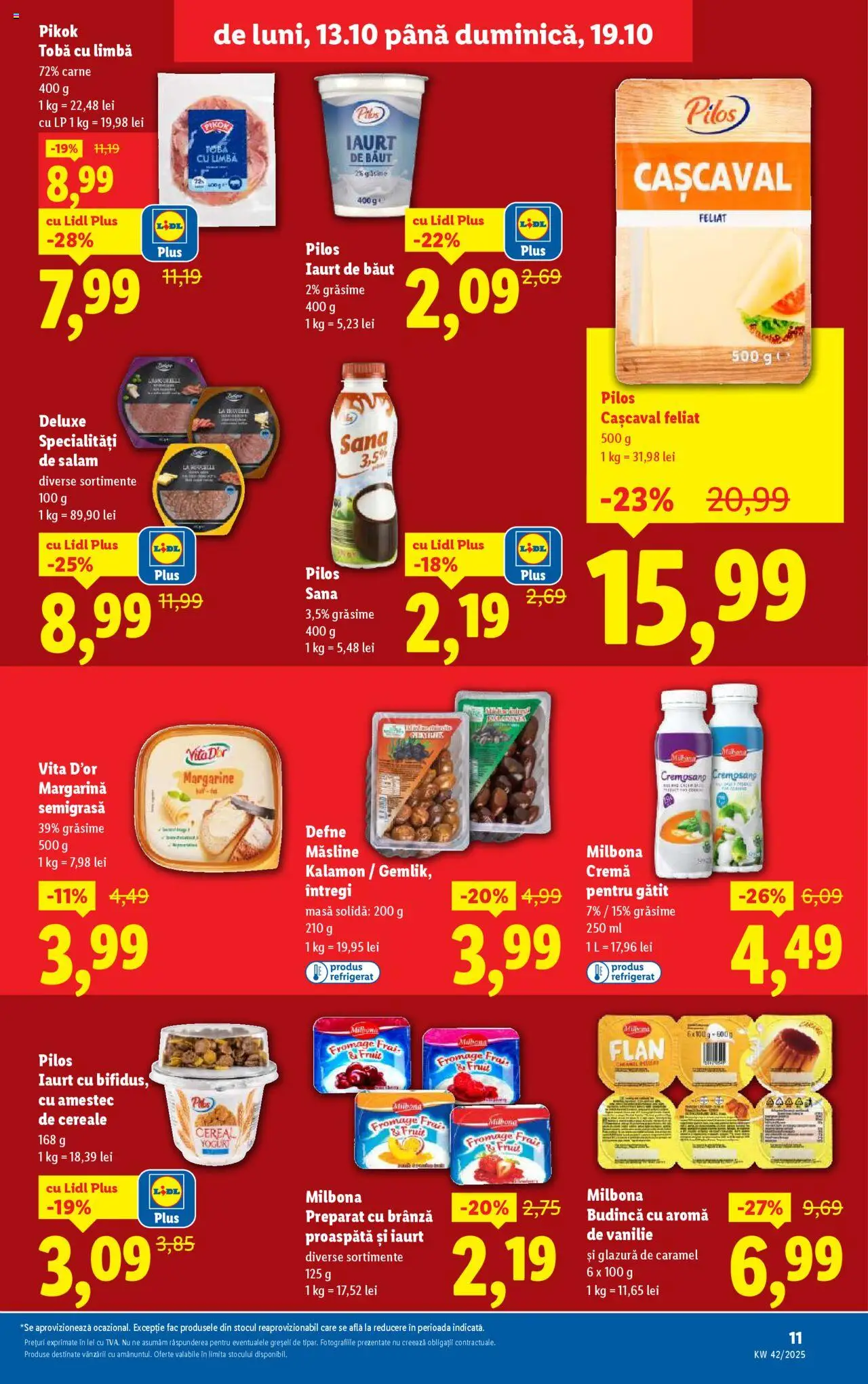 Noul catalog Lidl – valabil de la 13.10.2025 | Pagină: 11 | Produse: Masă, Brânză, Iaurt, Cereale