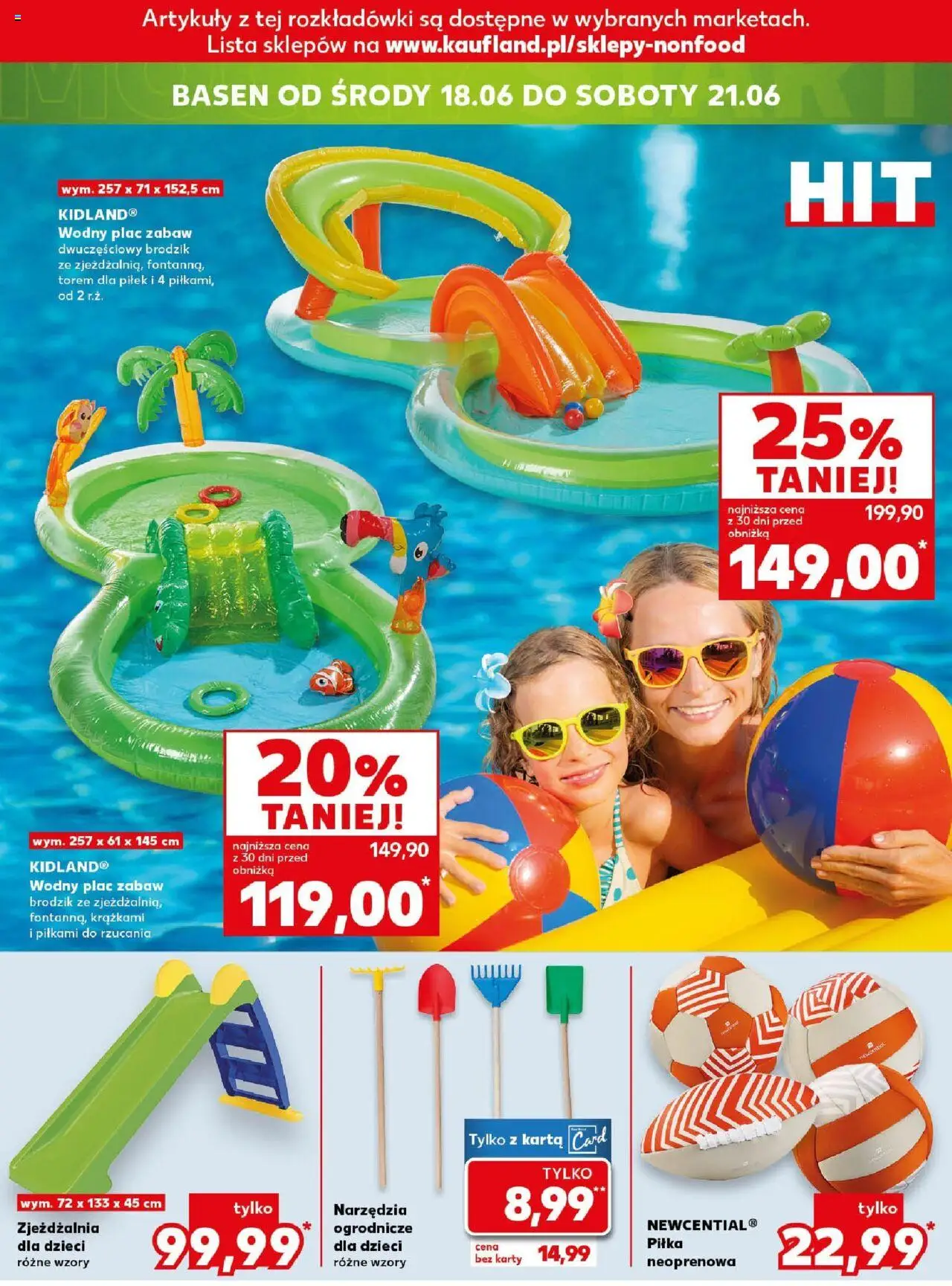 Kaufland gazetka - Mega okazje od 18.06.2025 | Strona: 14 | Produkty: Karta, Basen