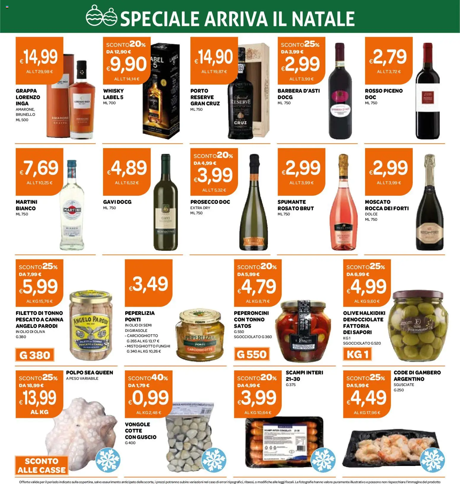 Volantino Ekom del 02.12.2025 | Pagina: 4 | Prodotti: Polpo, Funghi, Spumante, Tonno