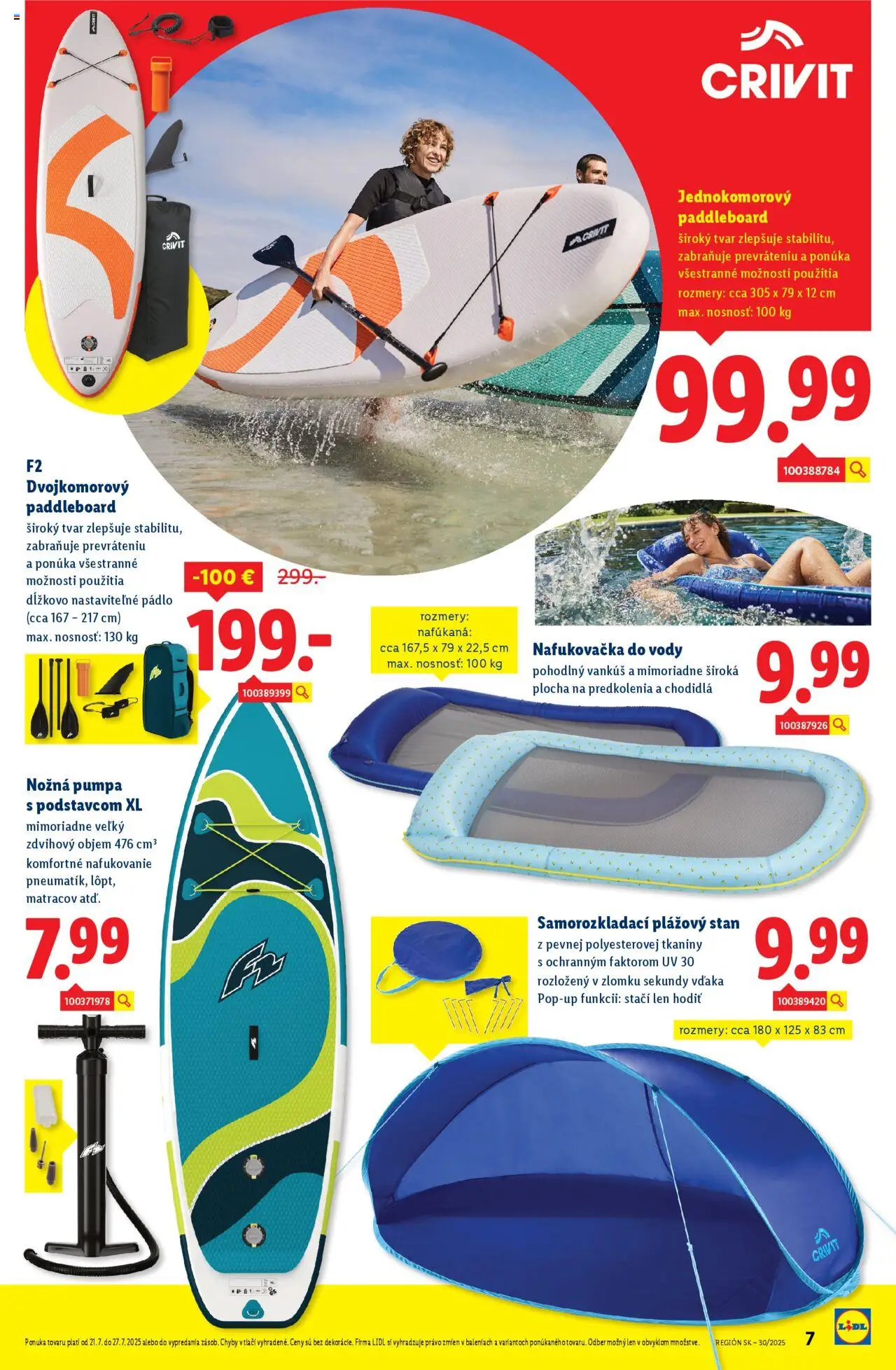 Lidl online magazín │ platný od 21.07.2025 | Strana: 7 | Produkty: Pumpa, Vankúš