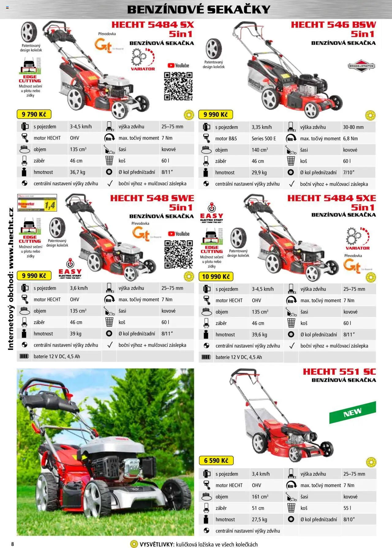 Hecht katalog - Jaro-léto 2025 od 22.04.2025 | Strana: 8 | Produkty: Hecht, Sekačka, Baterie, Koš