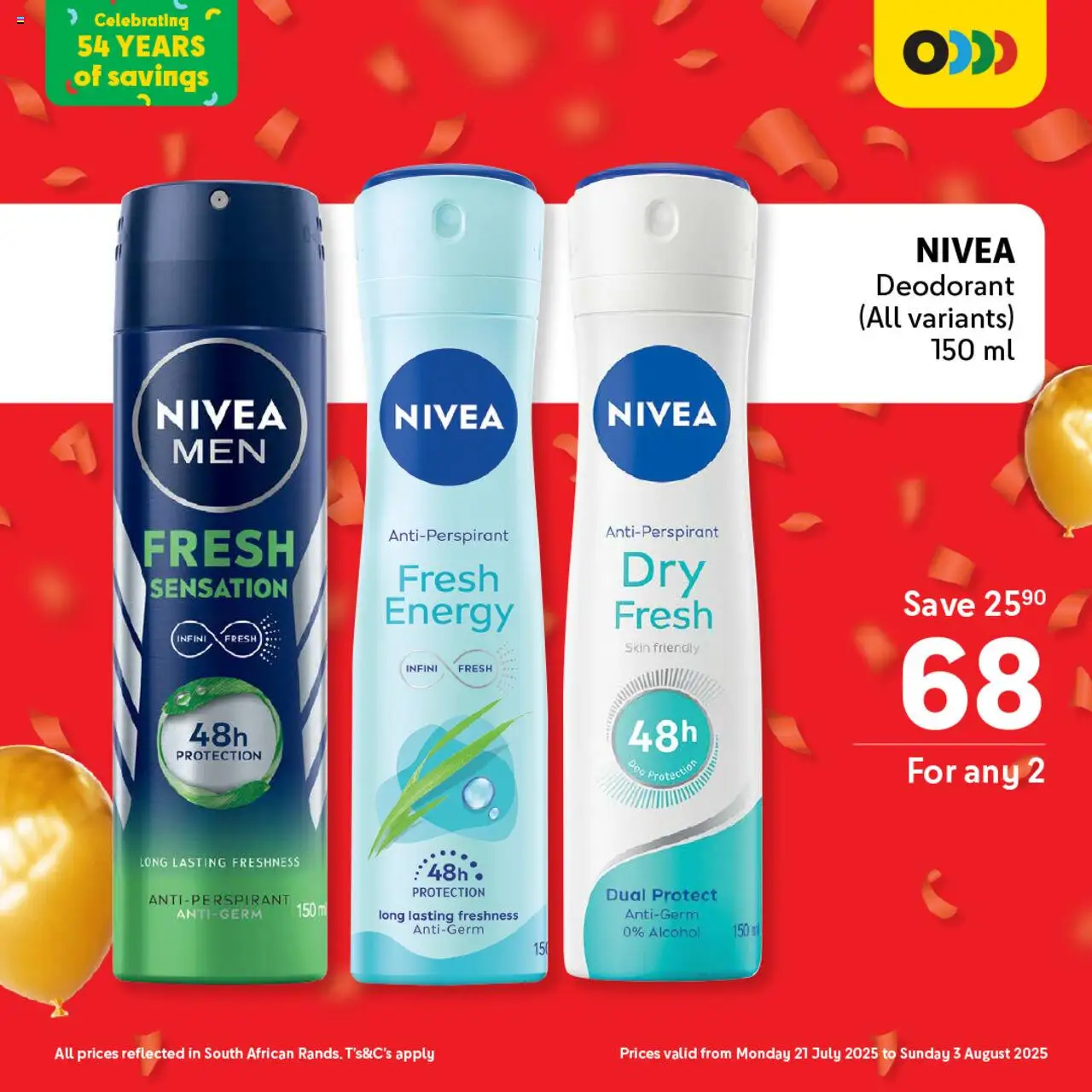 Makro Birthday Price-Drop Personal Care │ valid from 21.07.2025 | Page: 11 | Products: Deodorant, Antiperspirant