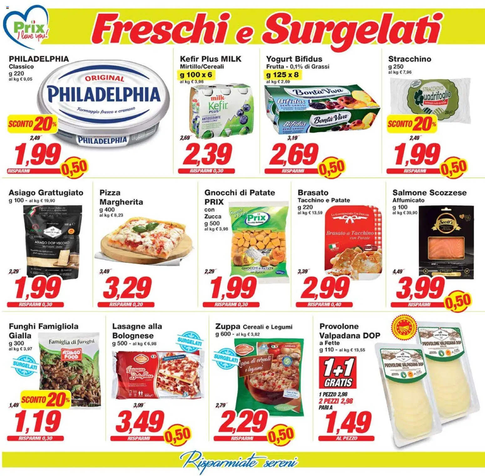 Volantino Prix del 28.10.2025 | Pagina: 10 | Prodotti: Legumi, Provolone, Yogurt, Salmone