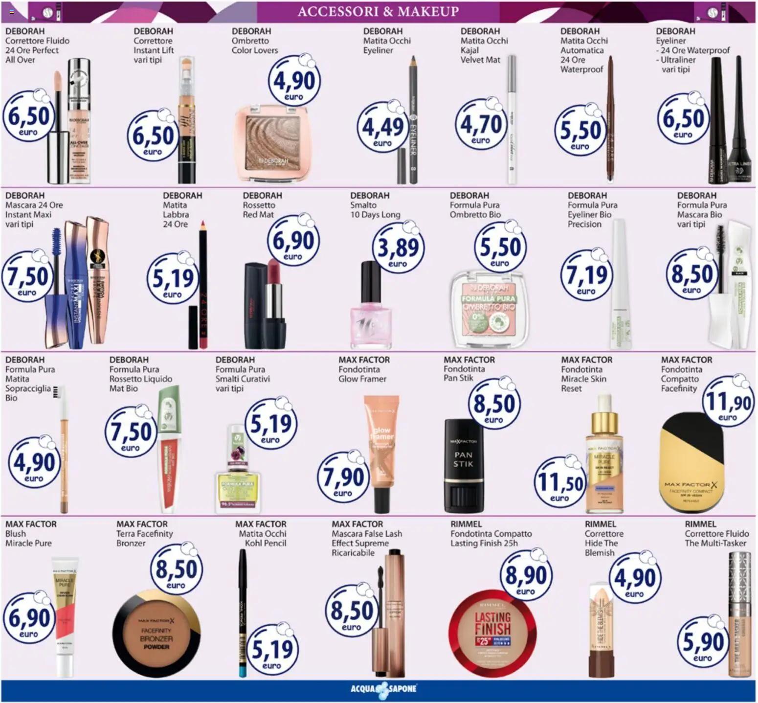 Volantino Acqua e Sapone del 23.03.2026 | Pagina: 4 | Prodotti: Mascara, The, Correttore, Terra