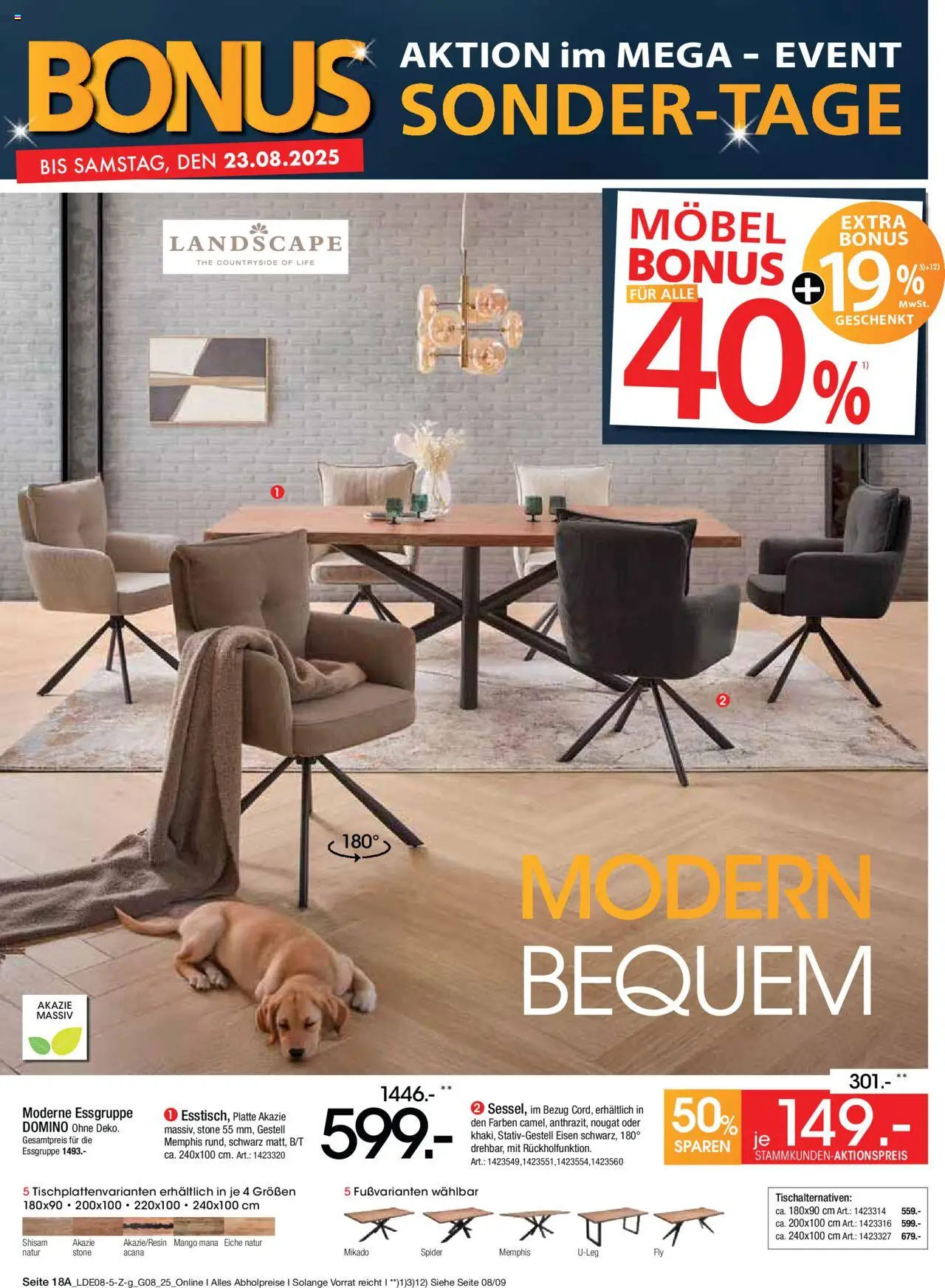 Zurbrüggen Prospekt Bonus Sonder-Tage - gültig ab dem 02.08.2025 | Seite: 20 | Produkte: Essgruppe, Mango