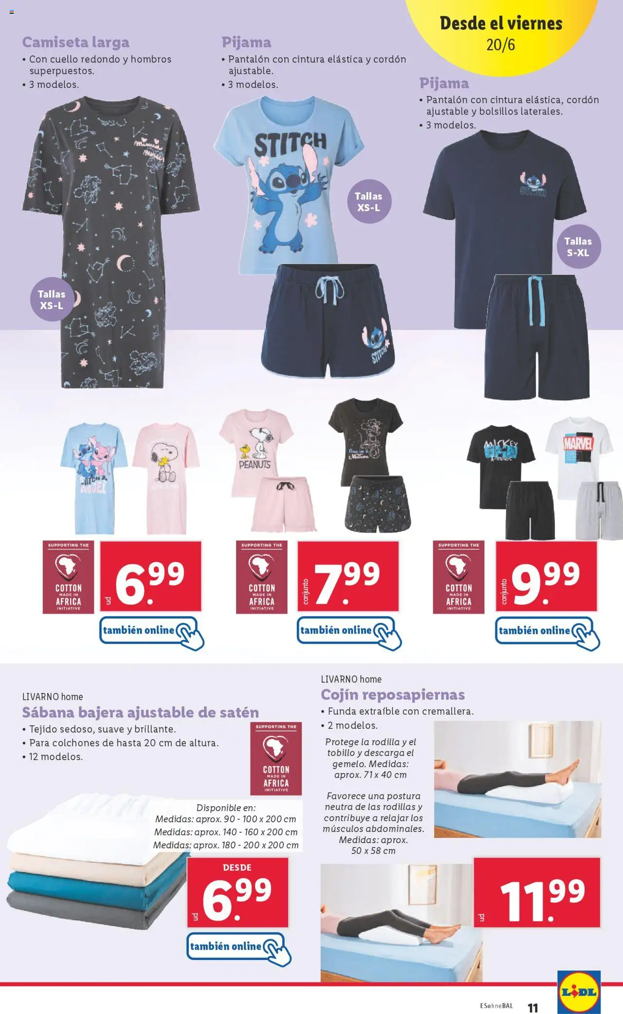 Lidl catálogo de bazar MAD │ válido desde el 16.06.2025 | Página: 23 | Productos: Pijama, Funda, Cojín