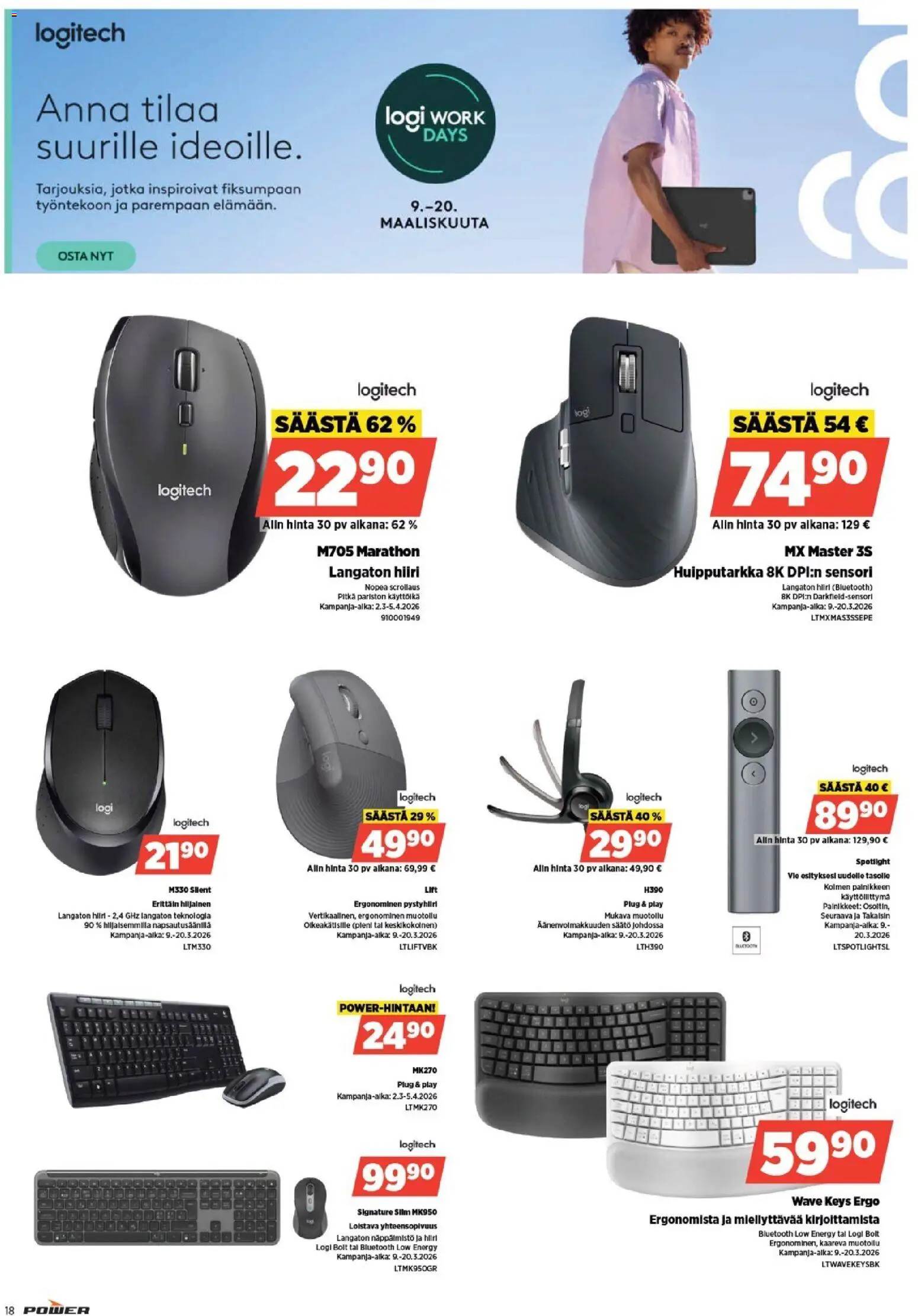Power tarjoukset – voimassa 16.03.2026 alkaen | Sivu: 18 | Tuotteet: Hiiri