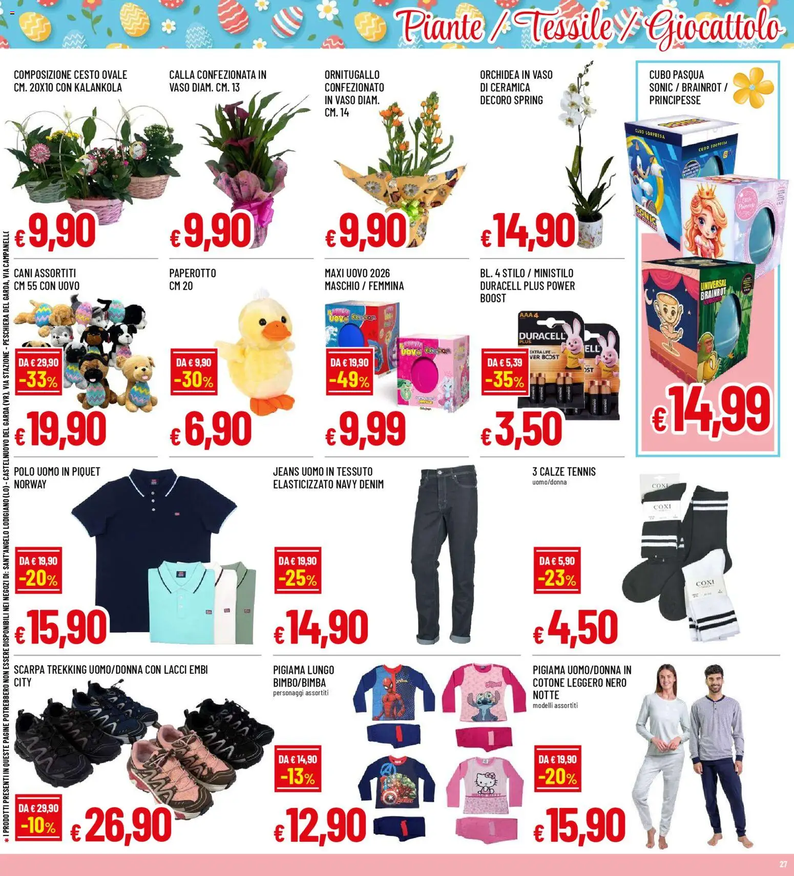 Volantino Galassia del 23.03.2026 | Pagina: 27 | Prodotti: Pigiama, Jeans, Polo, Orchidea