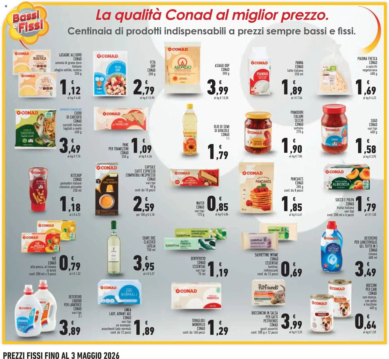 Volantino Conad volantino Piemonte del 26.03.2026 | Pagina: 19 | Prodotti: Pomodori, The, Sugo, Olio di semi di girasole