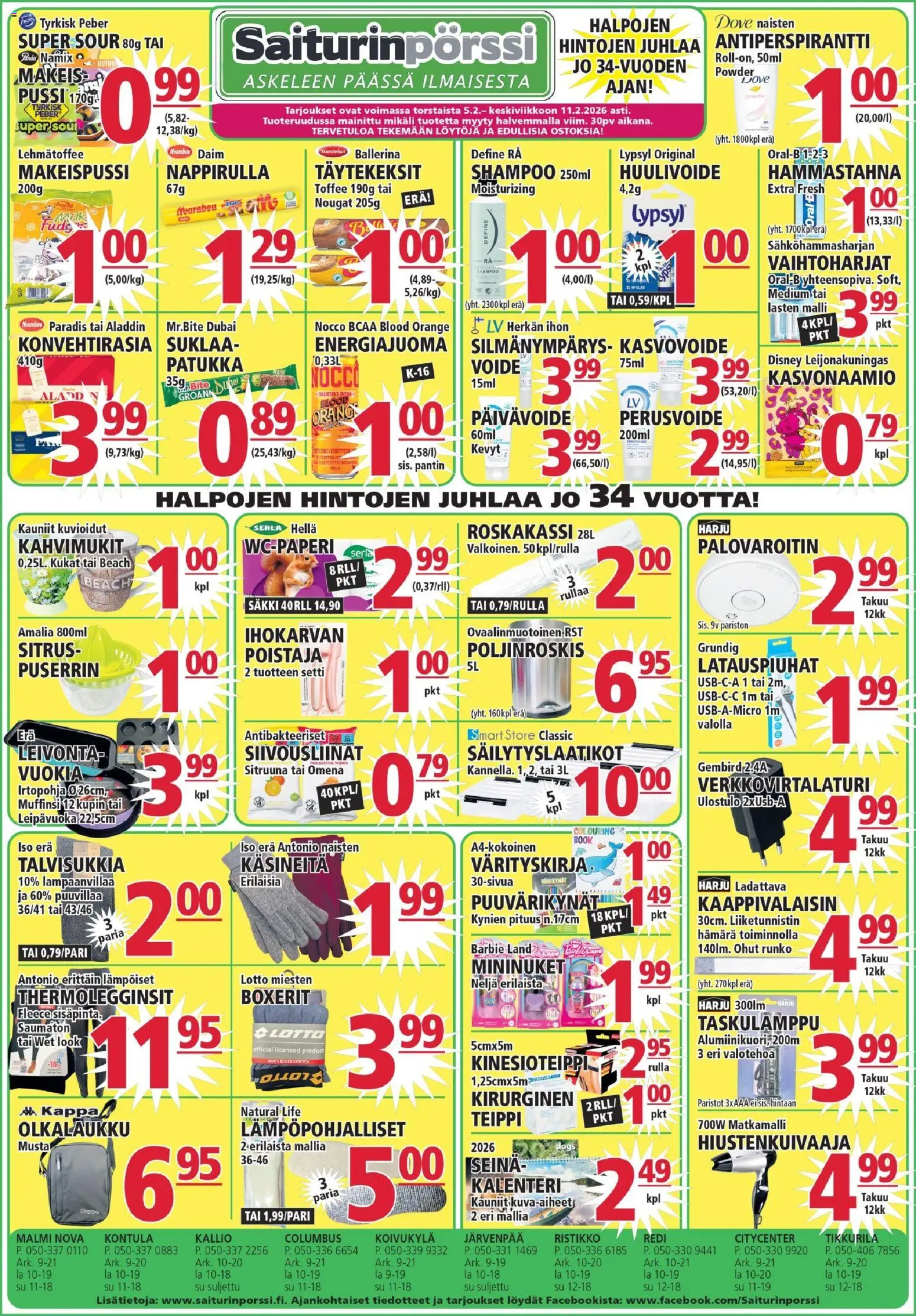 Saiturinpörssi tarjoukset – voimassa 05.02.2026 alkaen | Sivu: 1