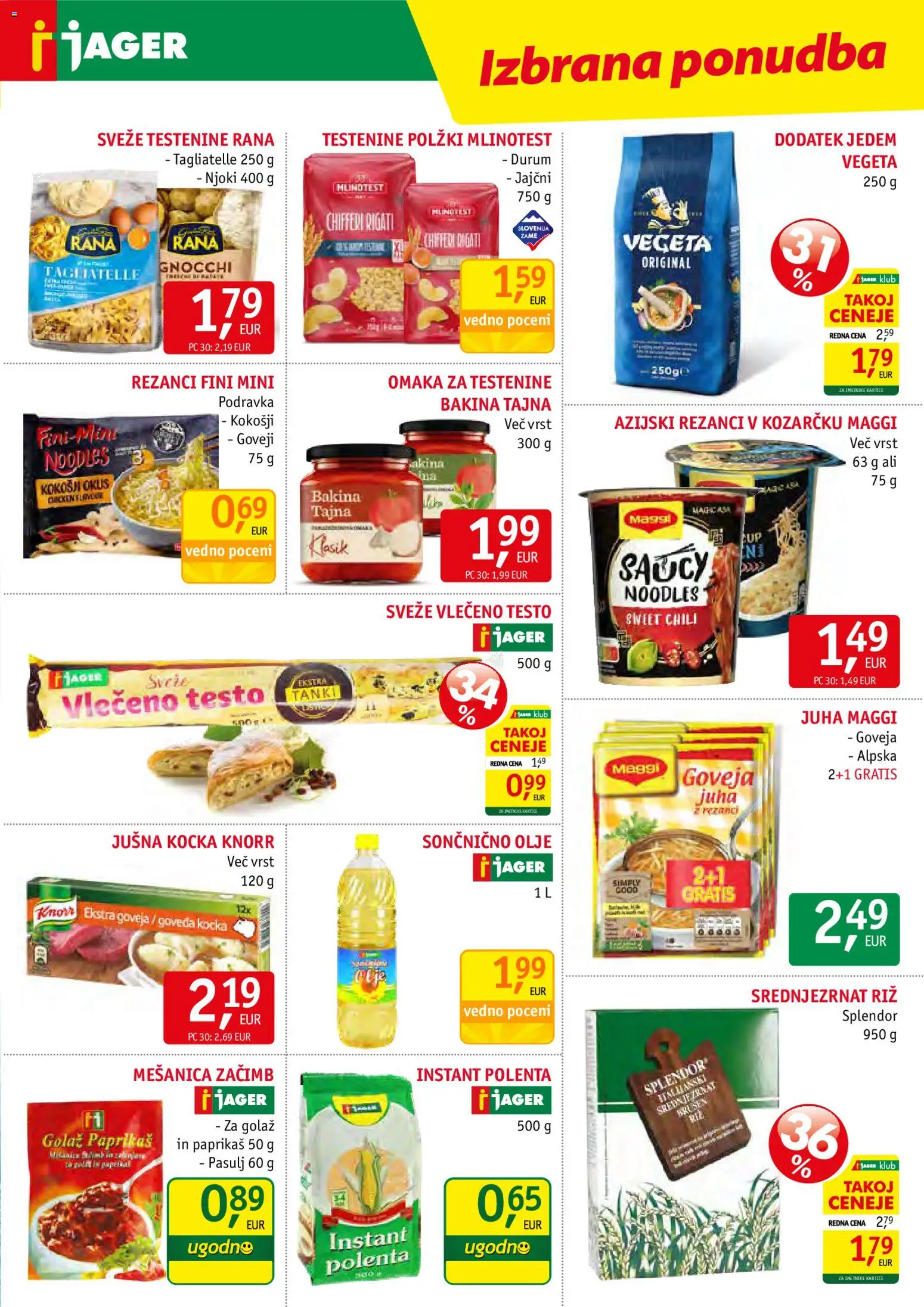 Novi Jager katalog ponudbe – veljaven od 08.04.2026 | Stran: 7 | Izdelki: BB cream, Rezanci, Riz, Testenine