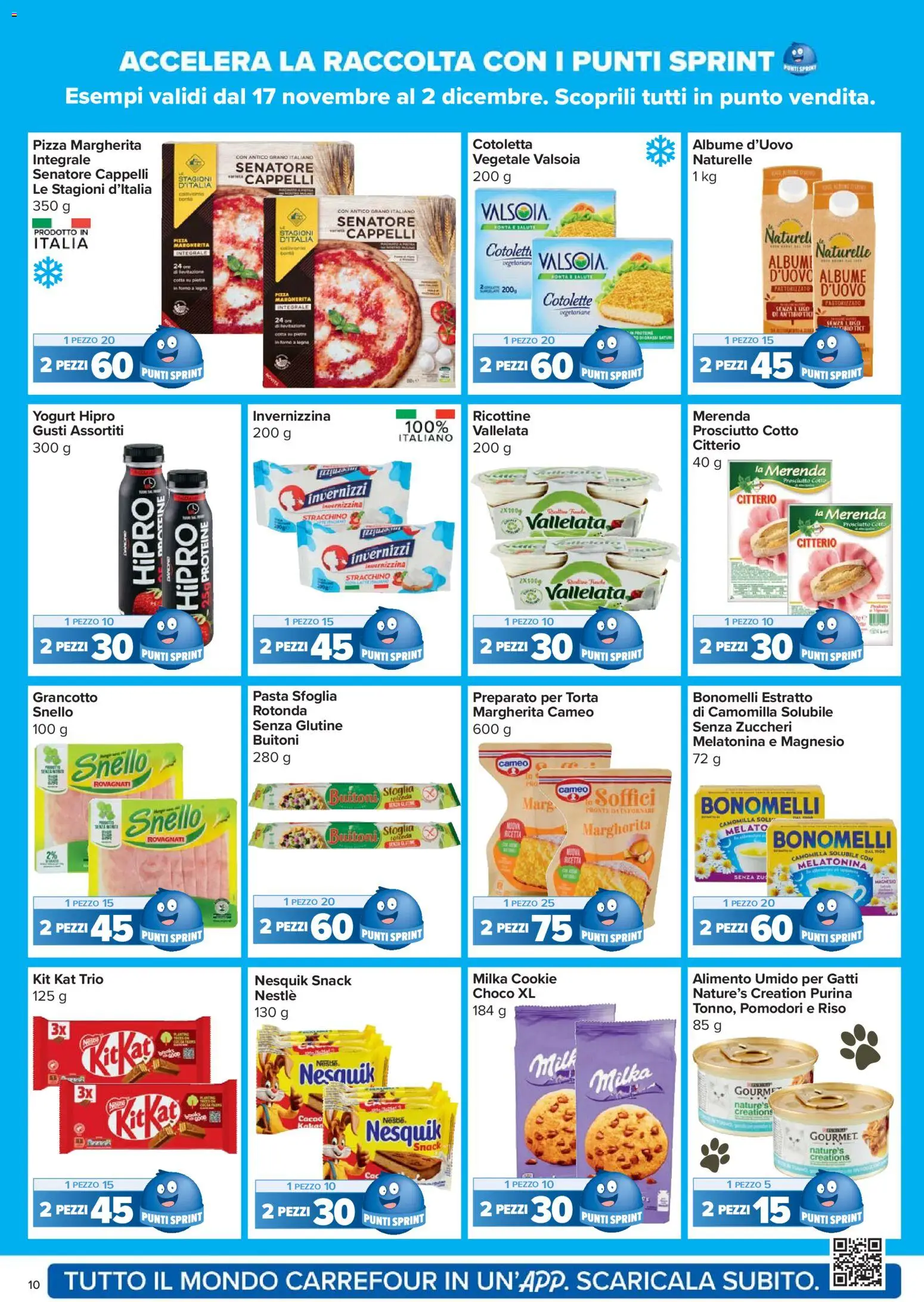 Volantino Carrefour del 20.11.2025 | Pagina: 10 | Prodotti: Yogurt, Prosciutto, Pasta, Cacao