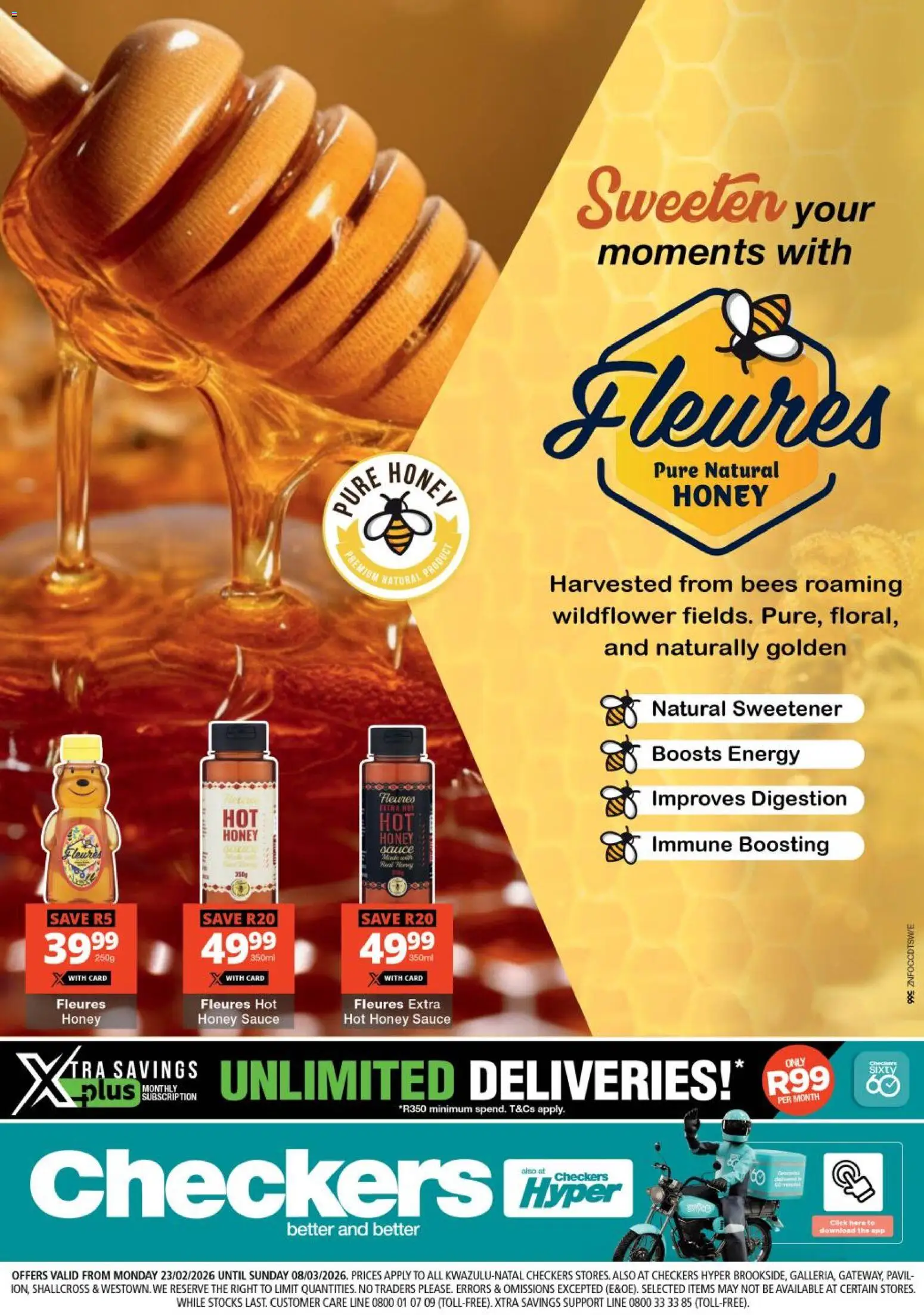 New Checkers catalogue – valid from 23.02.2026 | Page: 1 | Products: Sweetener, Sauce