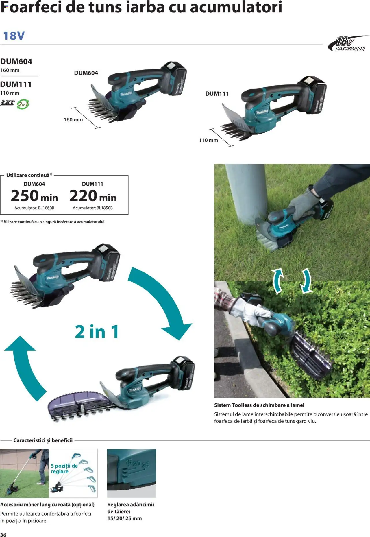 Makita catalog - Mașini de Grădină – valabil de la 08.01.2025 | Pagină: 36 | Produse: Mâner