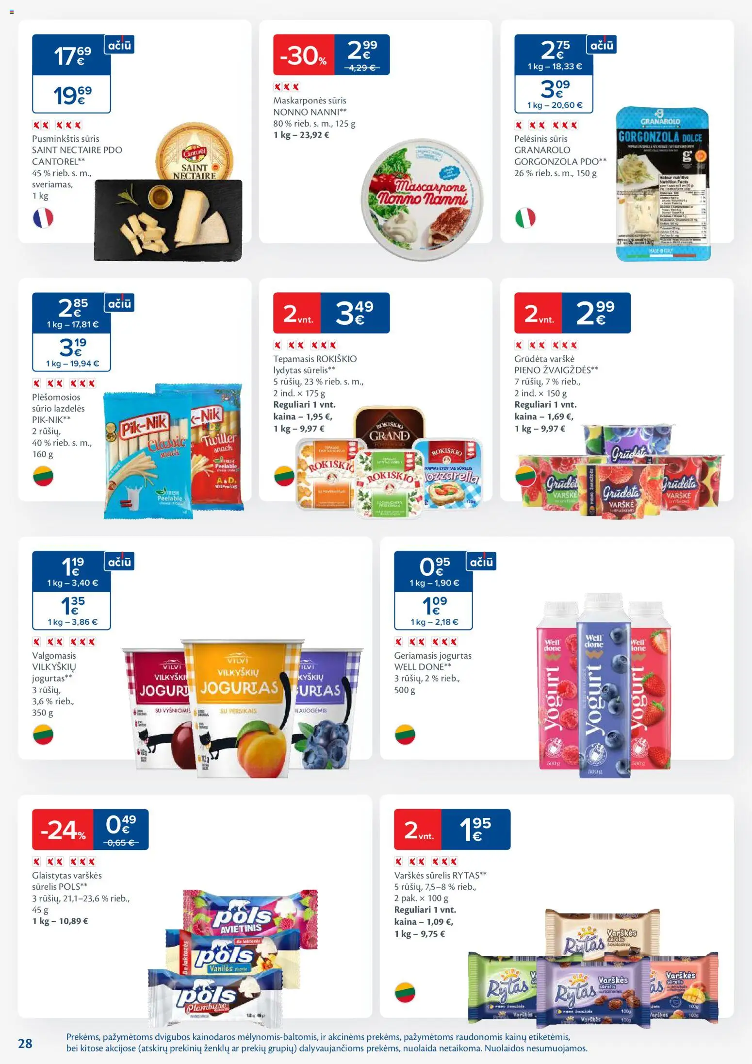 MAXIMA akcijos nuo 25.11.2025 | Puslapis: 28 | Prekių: Sūrelis, Jogurtas, Sūris, Varškė