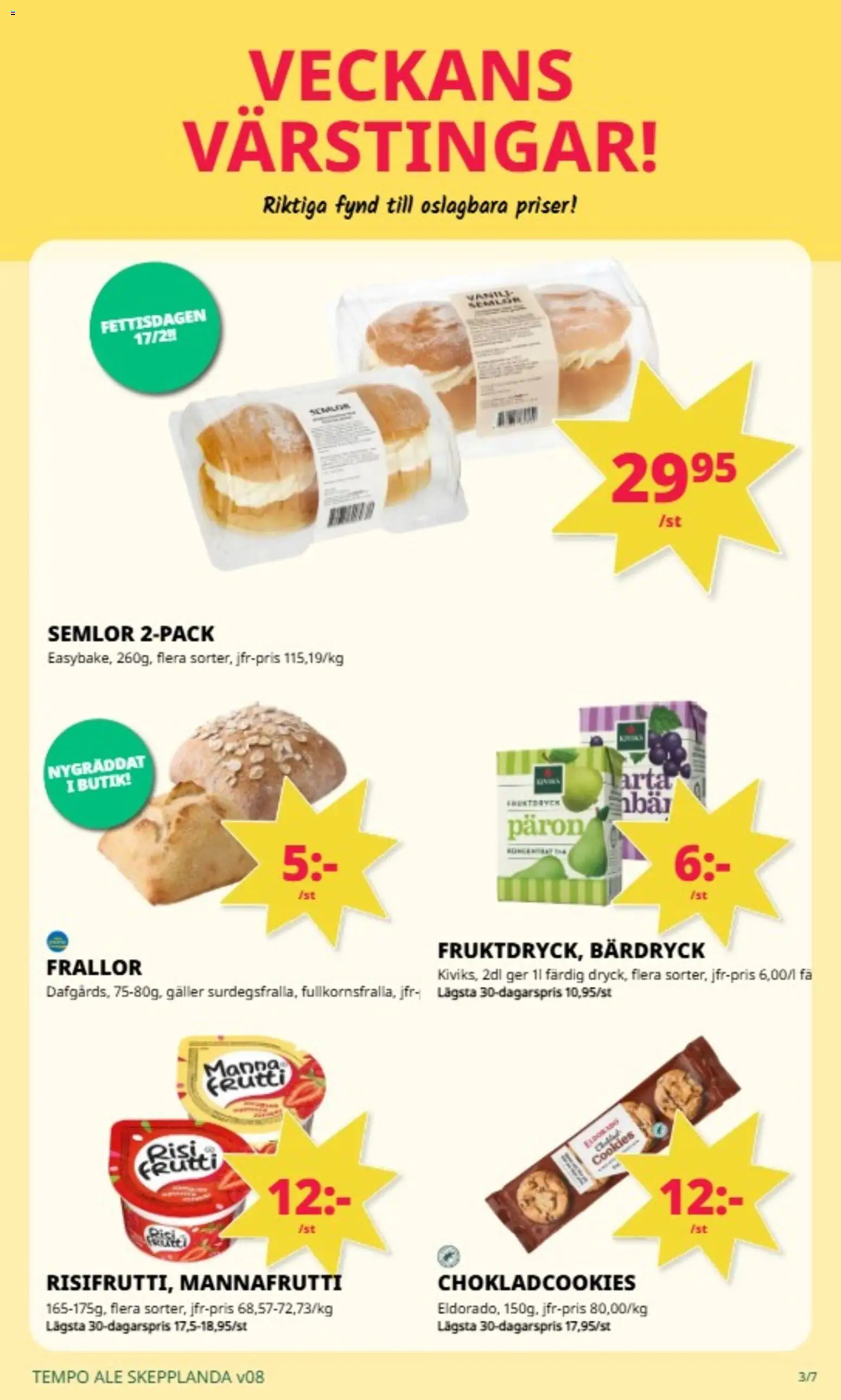 Tempo reklamblad aktuell från 16.02.2026 | Sida: 3 | Produkter: Galler