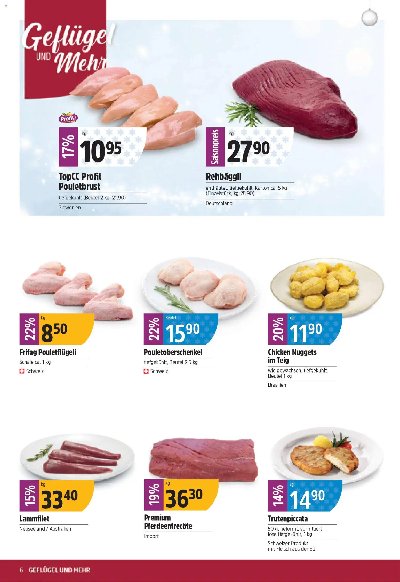 TopCC Aktionen – gültig ab 24.11.2025 | Seite: 6 | Produkte: Pouletbrust