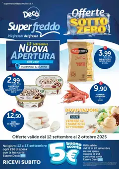Anteprima del volantino Decò Superfreddo - Latina catalogo valido a partire dal 12.09.2025