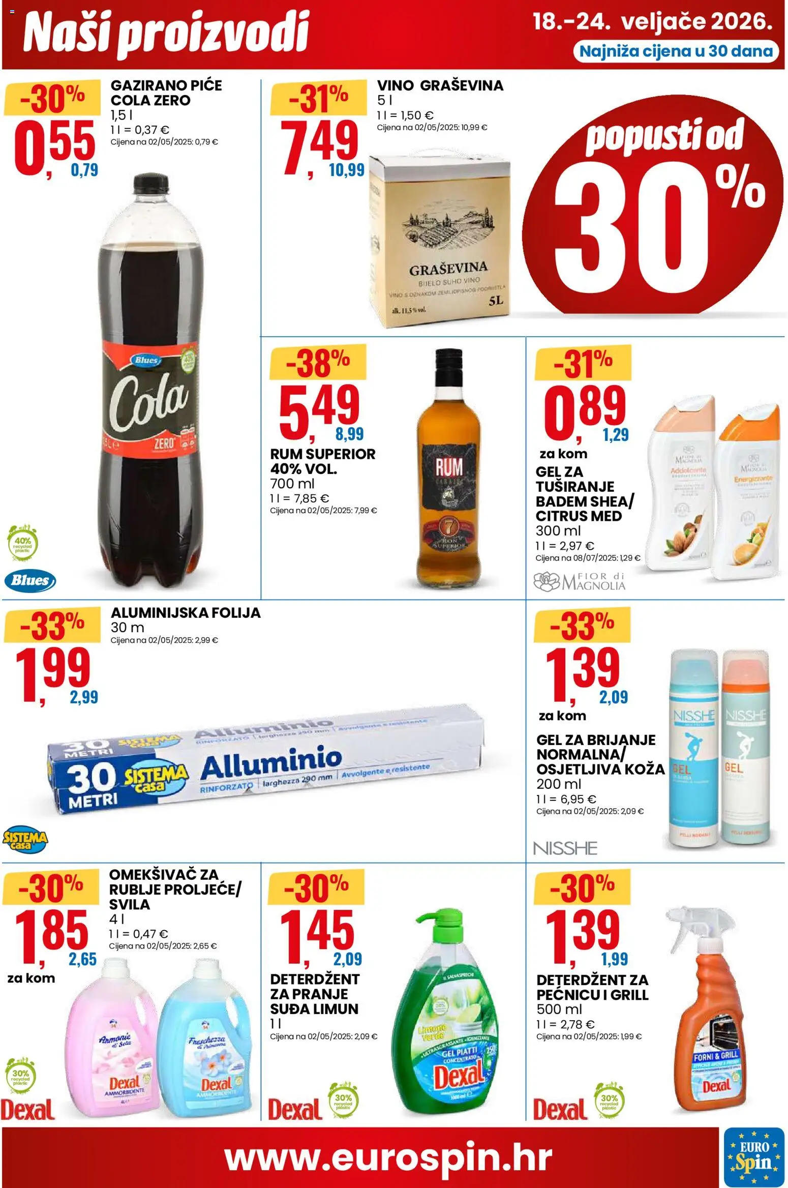 Eurospin katalog | vrijedi od 18.02.2026 | Stranica: 5 | Proizvodi: Vino, Deterdžent, Limun, Badem