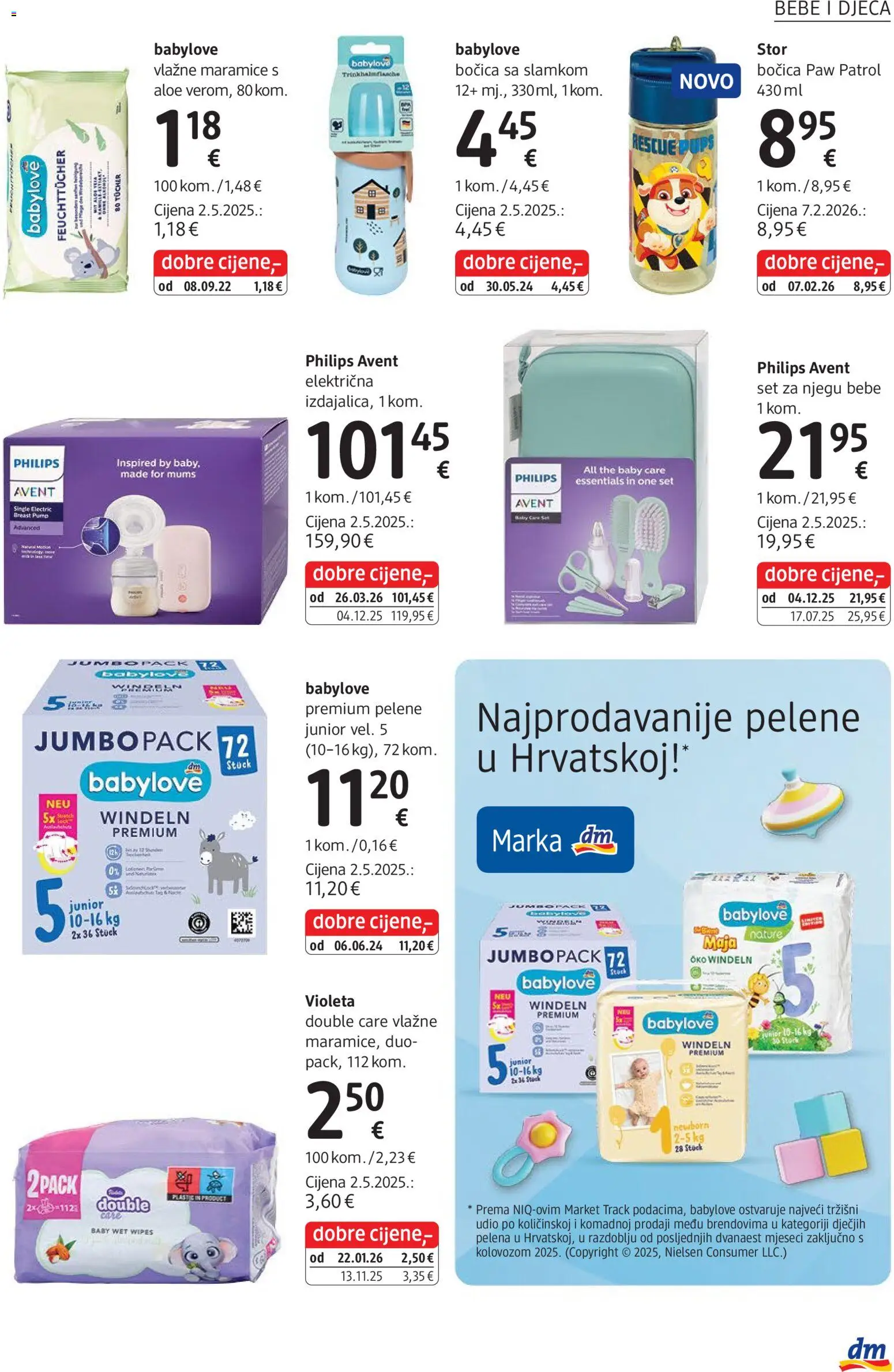 DM katalog | vrijedi od 01.04.2026 | Stranica: 35 | Proizvodi: Pelene, Vlažne maramice, Sat, Violeta