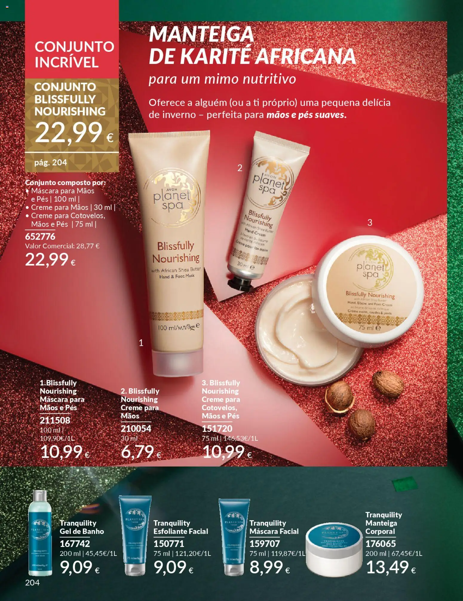 Catálogo Avon Campanha 12 │ válido de 01.12.2025 | Página: 204 | Produtos: Máscara facial, Manteiga, Banho, Creme