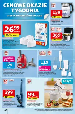 Pogląd oferty "Auchan Gazetka - Pewność niskich cen Hipermarket" - ważna od 30.10.2025 | Strona: 40 | Produkty: Karta, Odkurzacz, Mikser, Odkurzacz pionowy