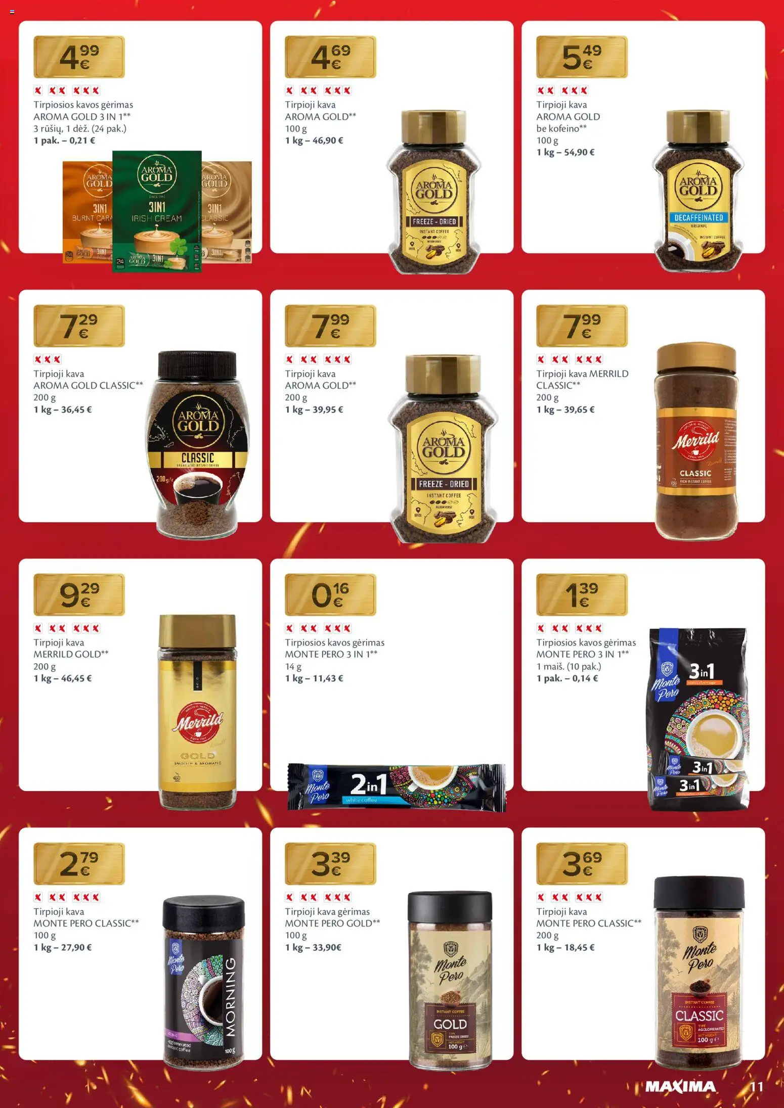 MAXIMA akcijos nuo 10.02.2026 | Puslapis: 11 | Prekių: Tirpioji kava, Kava