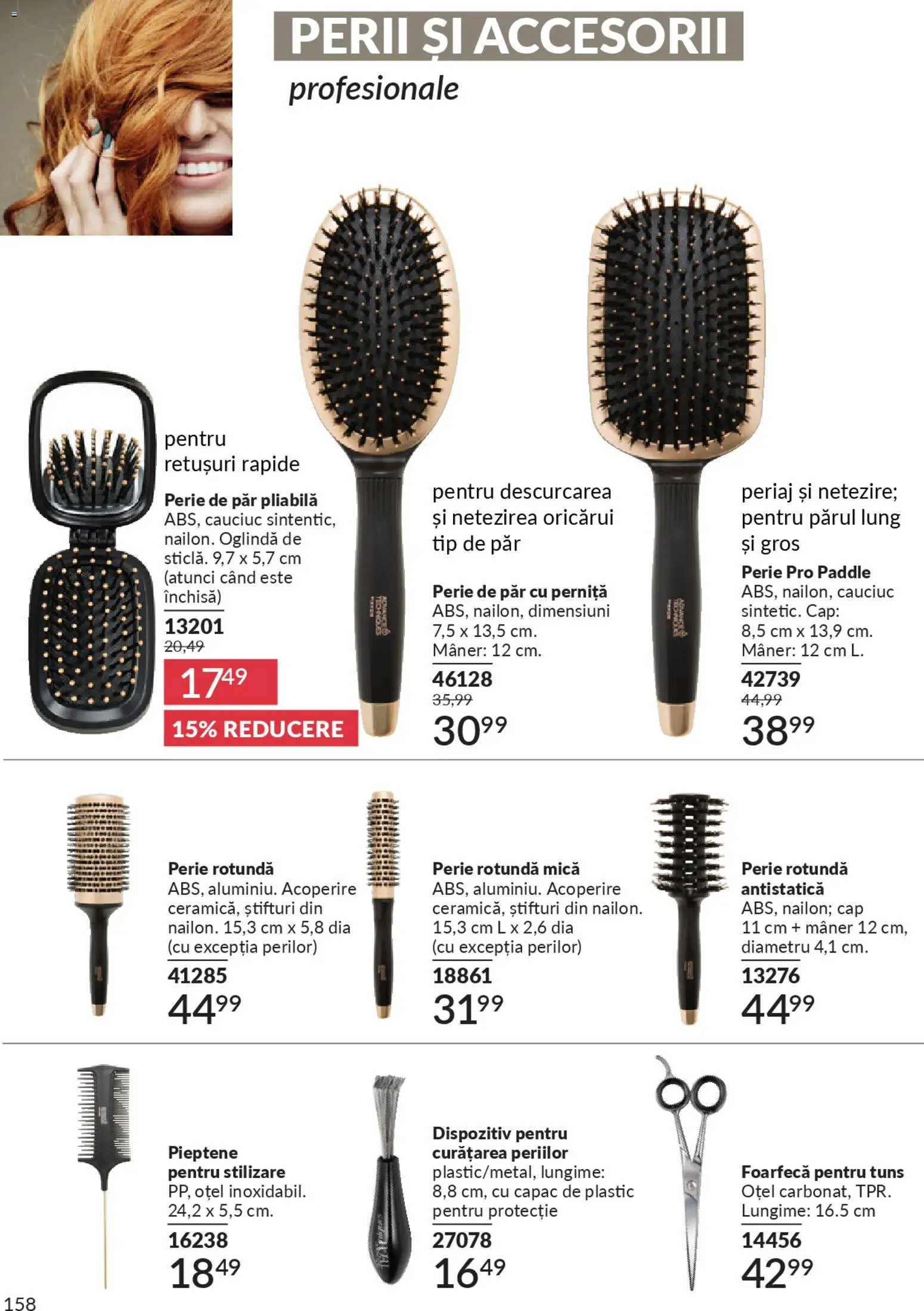 Noul catalog Avon – valabil de la 01.02.2026 | Pagină: 160 | Produse: Perie de păr, Pieptene, Mâner, Perie