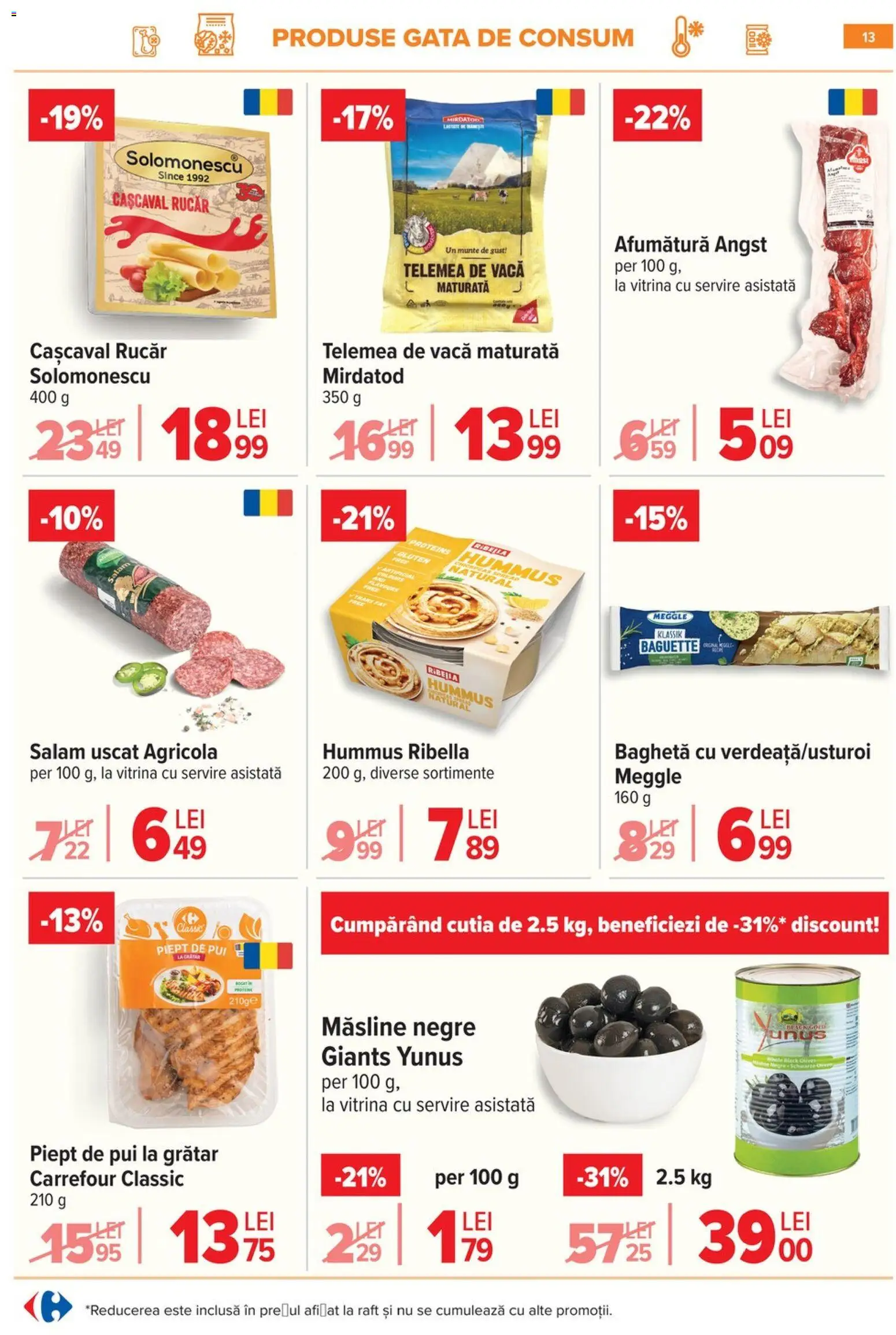 Noul catalog Carrefour – valabil de la 04.02.2026 | Pagină: 15 | Produse: Grătar, Raft, Măsline, Salam