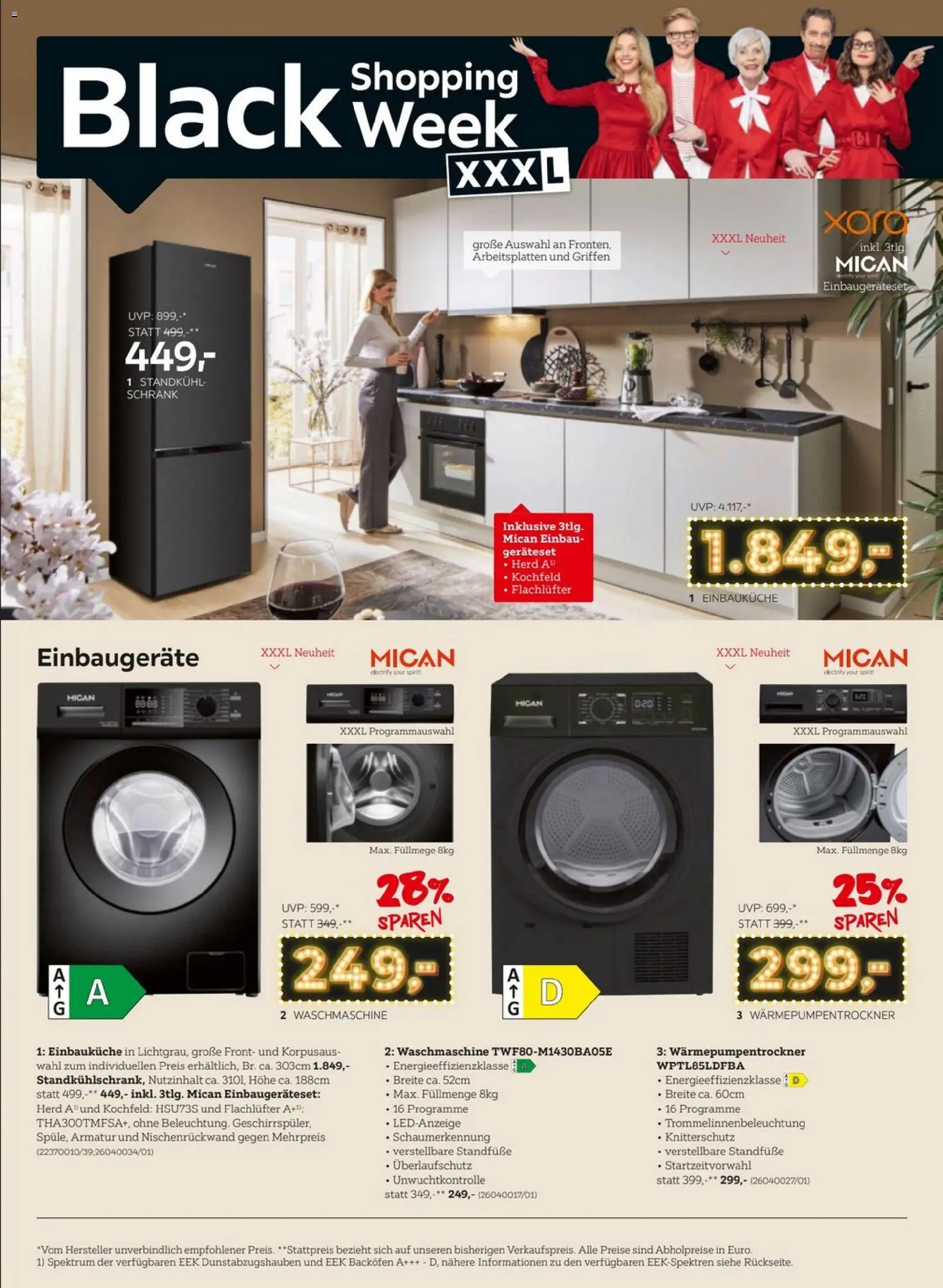 XXXLutz - Black Friday gültig ab 24.11.2025 | Seite: 8 | Produkte: Waschmaschine, Herd, Kochfeld, Schrank