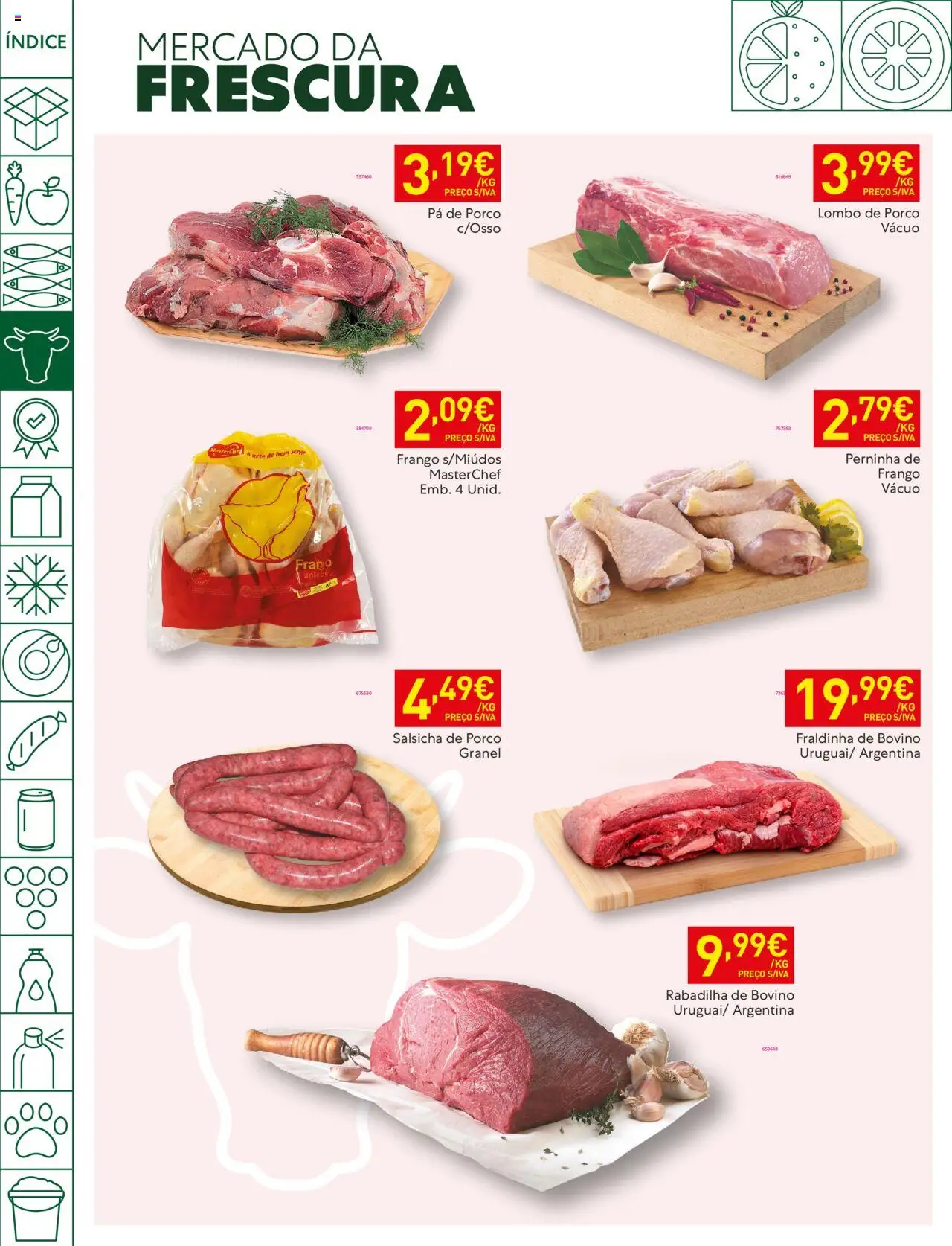 Recheio folheto │ válido de 12.08.2025 | Página: 12 | Produtos: Frango, Salsicha, Lombo, Pá